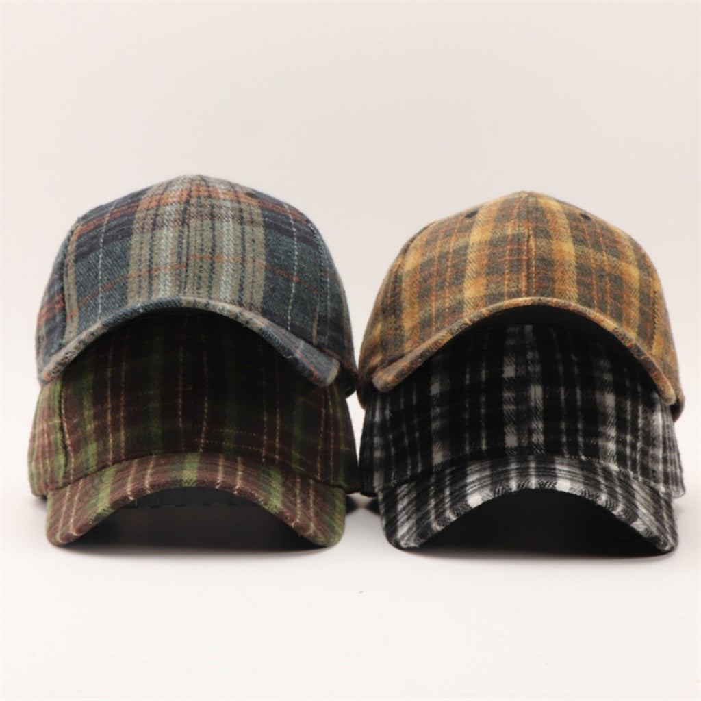 Anna-Kaci Women's Plaid Baseball Cap with Curved Brim Soft Structured Crown and Adjustable Back Strap