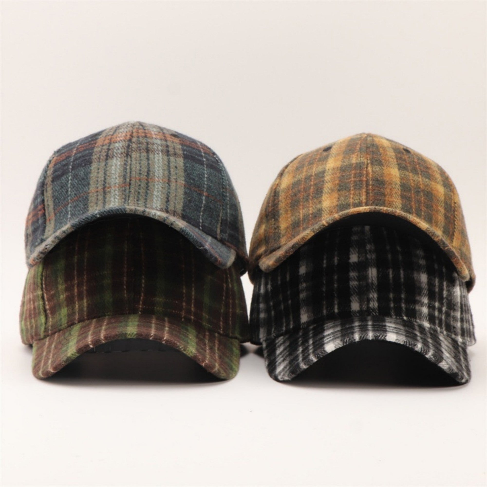 Anna-Kaci Women's Plaid Baseball Cap with Curved Brim Soft Structured Crown and Adjustable Back Strap