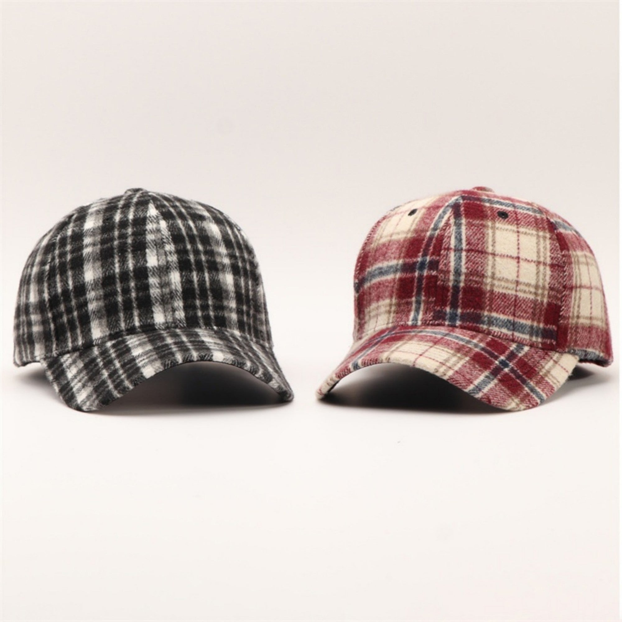 Anna-Kaci Women's Plaid Baseball Cap with Curved Brim Soft Structured Crown and Adjustable Back Strap