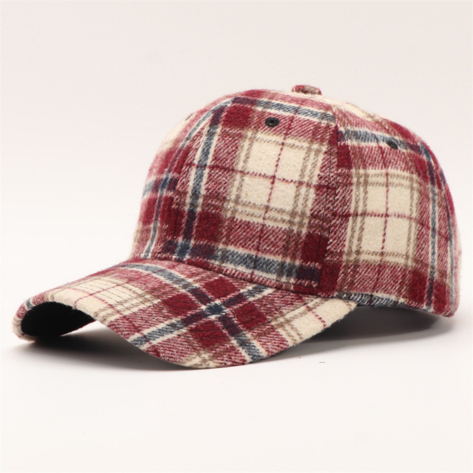 Anna-Kaci Women's Plaid Baseball Cap with Curved Brim Soft Structured Crown and Adjustable Back Strap