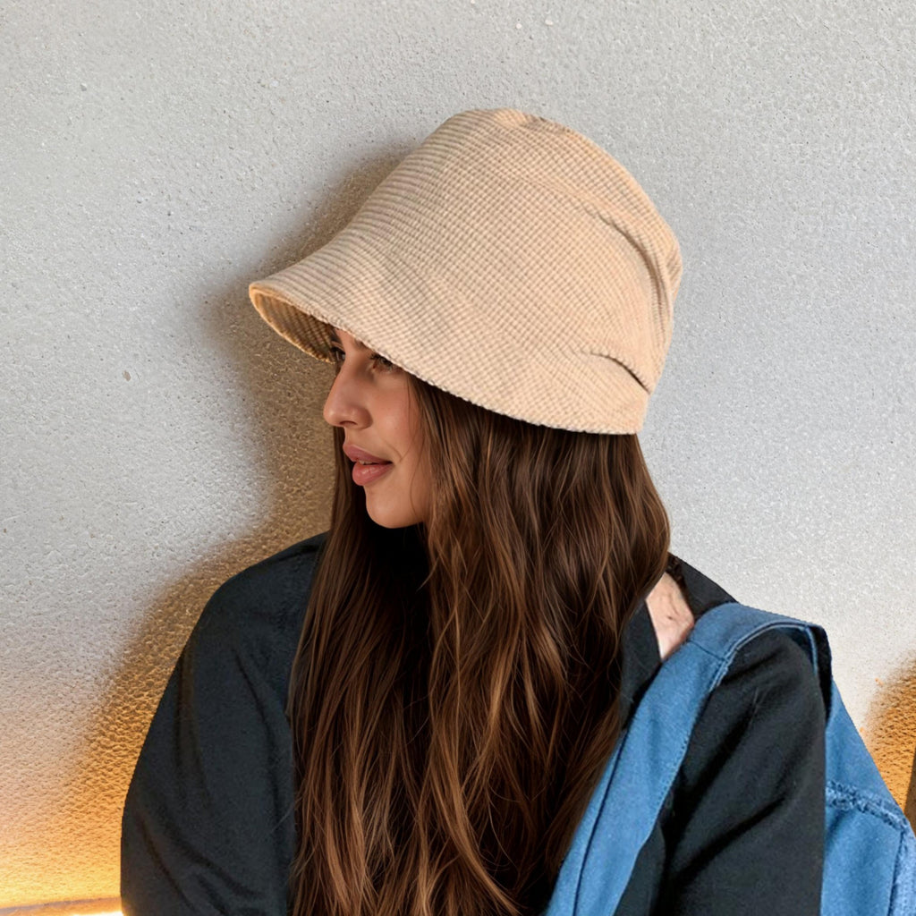 Anna-Kaci Women's Textured Soft Bucket Hat with Foldable Brim Relaxed Fit and Lightweight Fabric Design