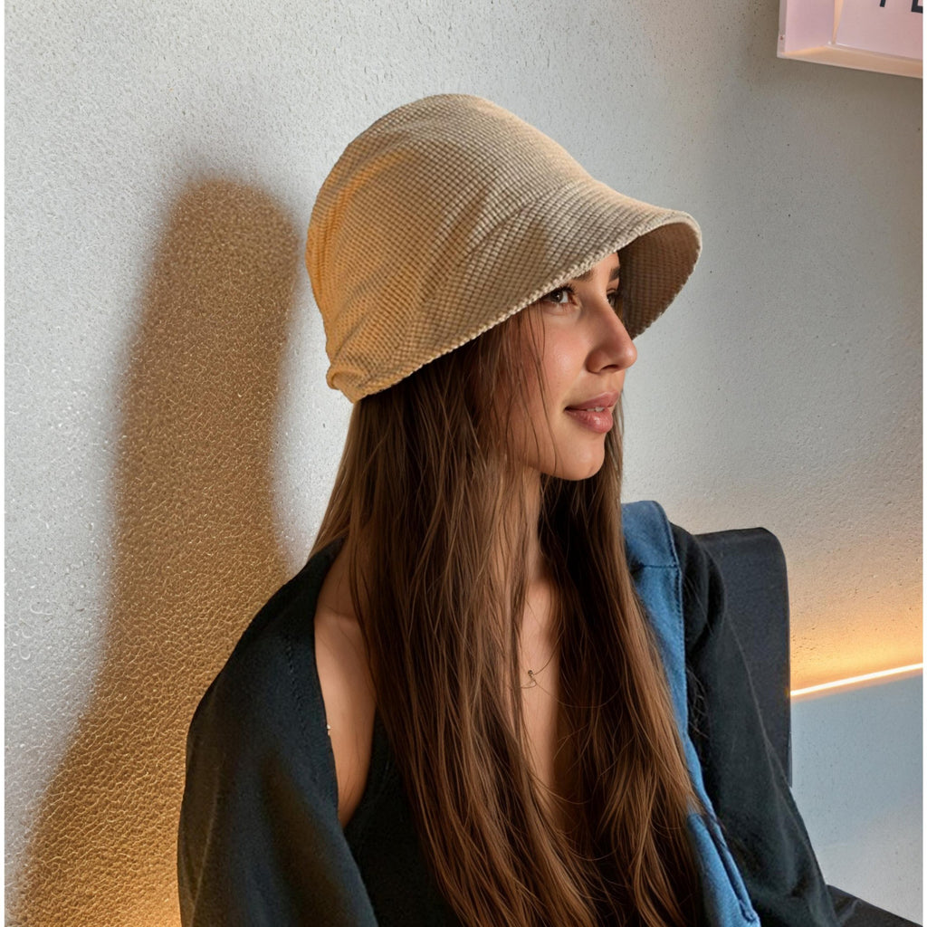 Anna-Kaci Women's Textured Soft Bucket Hat with Foldable Brim Relaxed Fit and Lightweight Fabric Design
