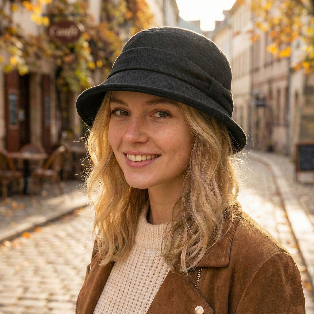 Anna-Kaci Womens Soft Structured Cloche Hat with Classic Side Band