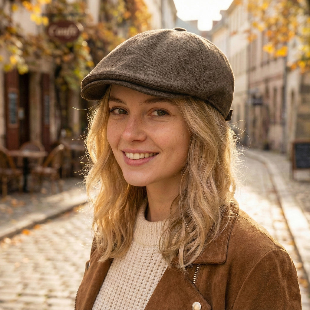 Anna-Kaci Womens Linen Cotton Flat Cap Lightweight Breathable Newsboy Style Hat