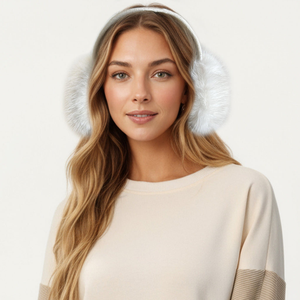 Anna-Kaci Women's Plush Faux Fur Earmuffs with Soft Cushioned Ear Covers and Lightweight Comfortable Wraparound Headband Design