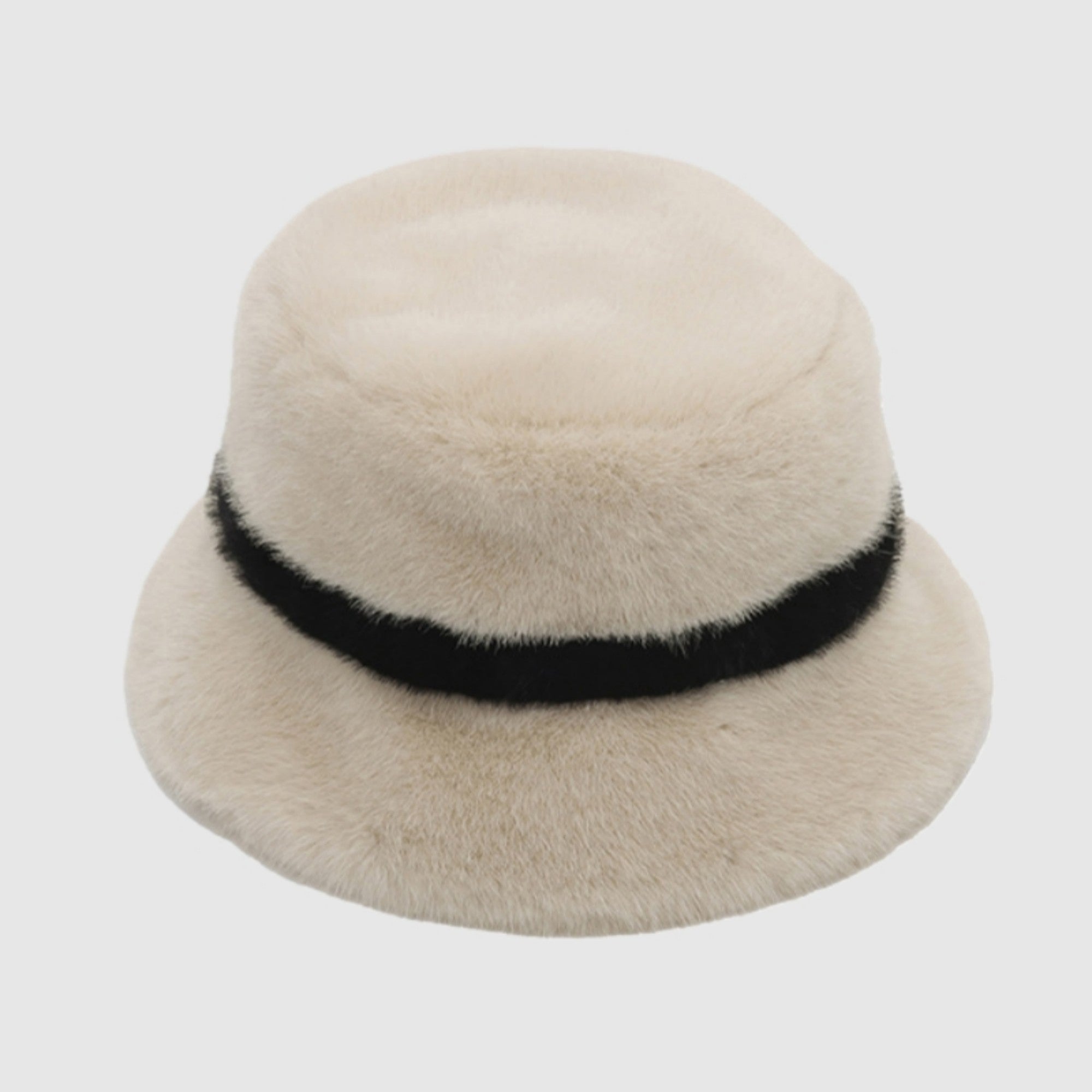 Anna-Kaci Women's Faux Shearling Bucket Hat with Contrast Band Detail and Soft High Pile Texture