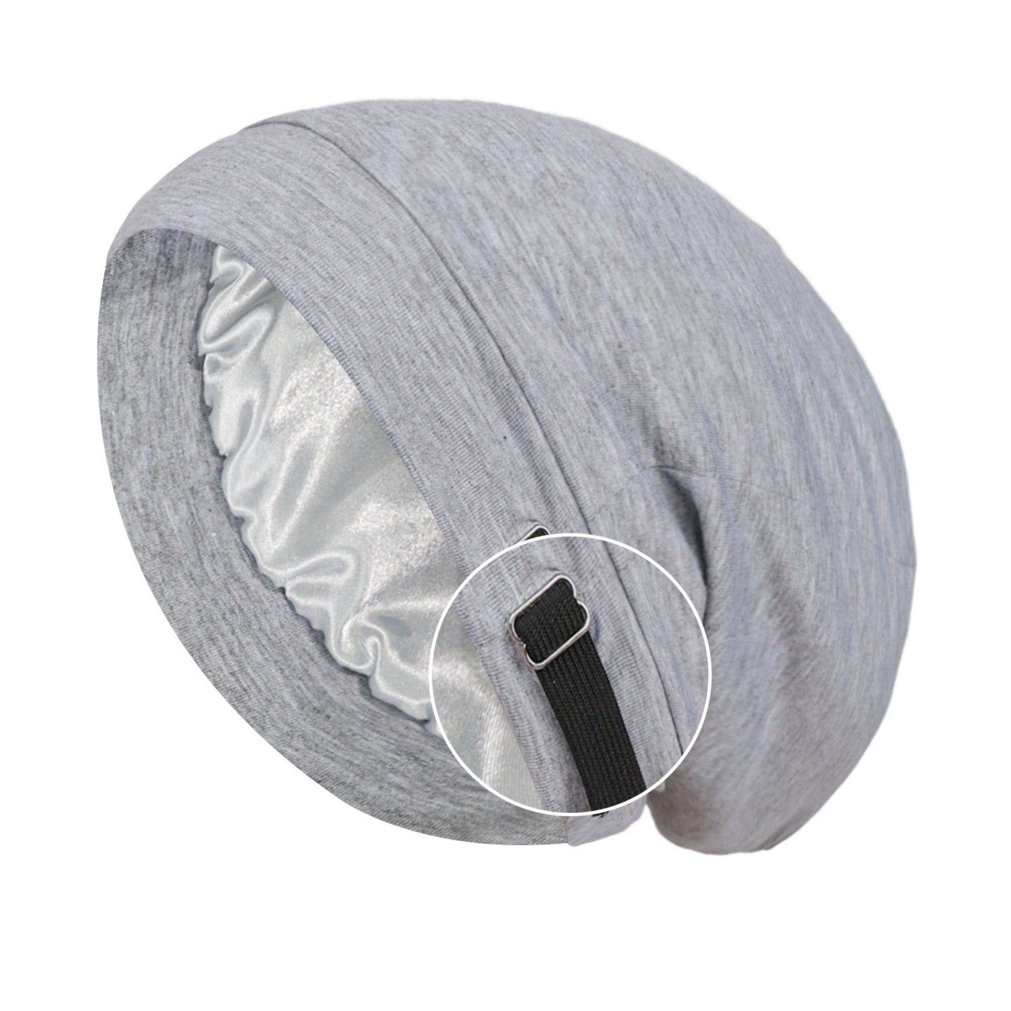 Anna-Kaci Women's Adjustable Satin-Lined Sleep Bonnet with Soft Stretch Fit and Secure Strap Closure