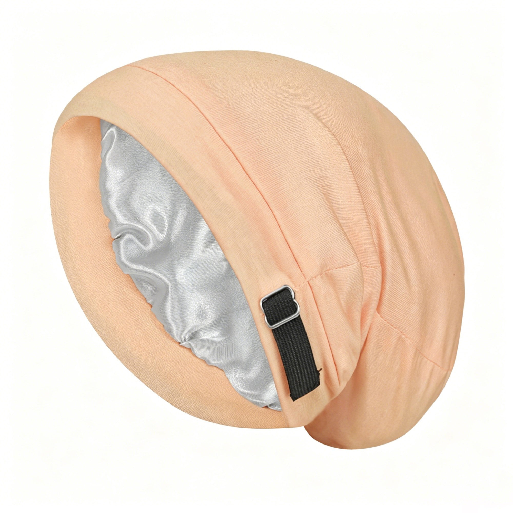 Anna-Kaci Women's Adjustable Satin-Lined Sleep Bonnet with Soft Stretch Fit and Secure Strap Closure