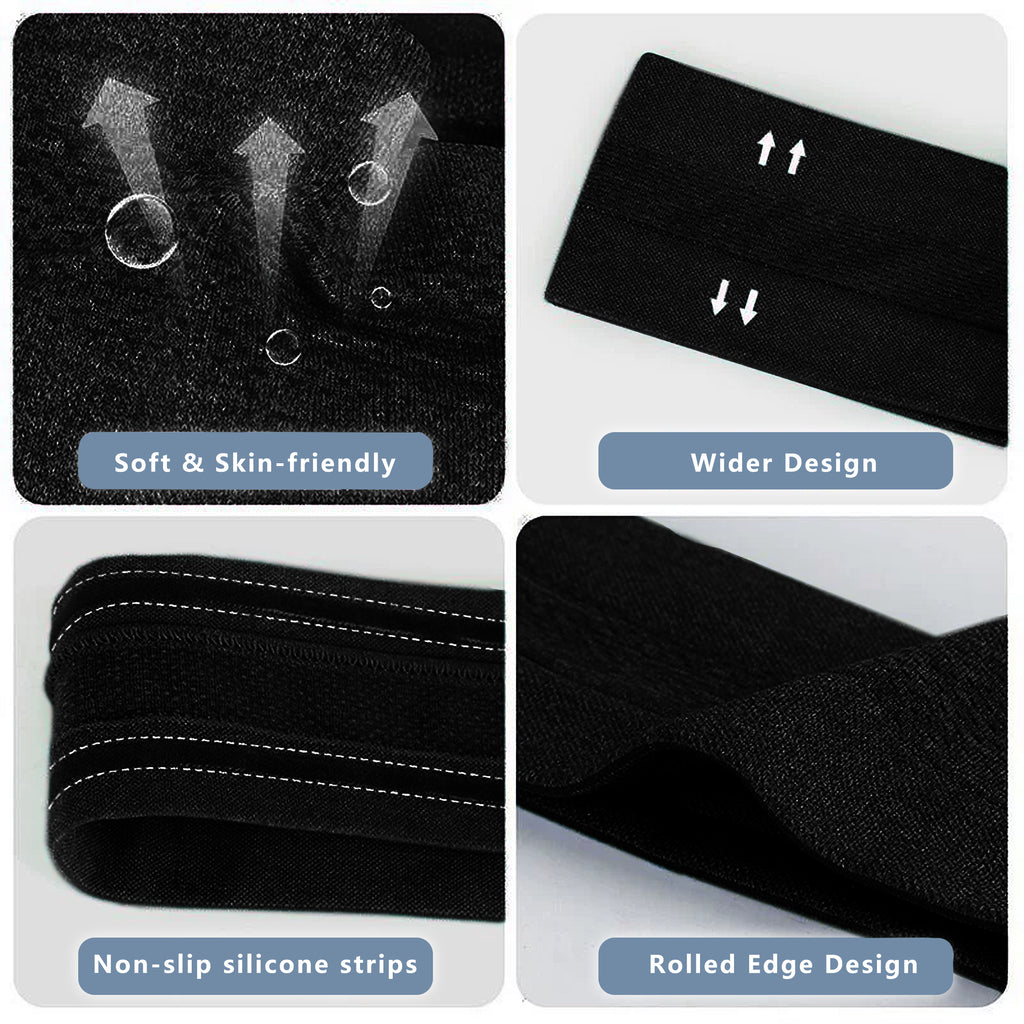 Anna-Kaci No Damage Stretchy Headbands Moisture-Wicking Quick-Dry for Sports Running Yoga Workouts Unisex