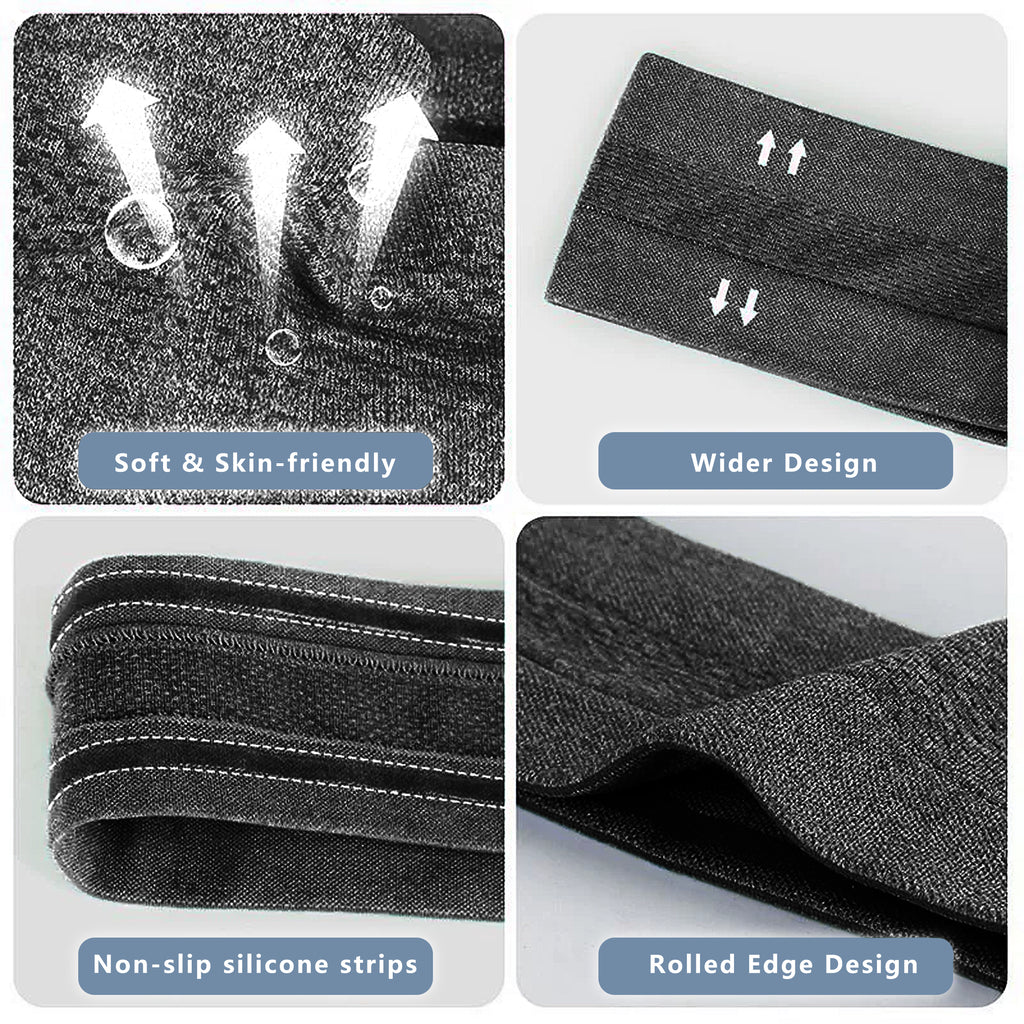 Anna-Kaci No Damage Stretchy Headbands Moisture-Wicking Quick-Dry for Sports Running Yoga Workouts Unisex
