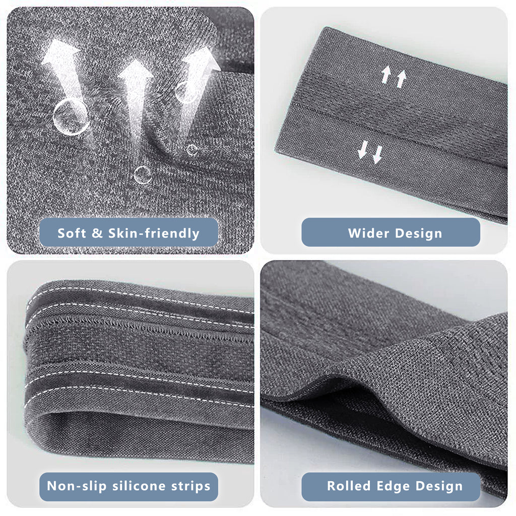 Anna-Kaci No Damage Stretchy Headbands Moisture-Wicking Quick-Dry for Sports Running Yoga Workouts Unisex