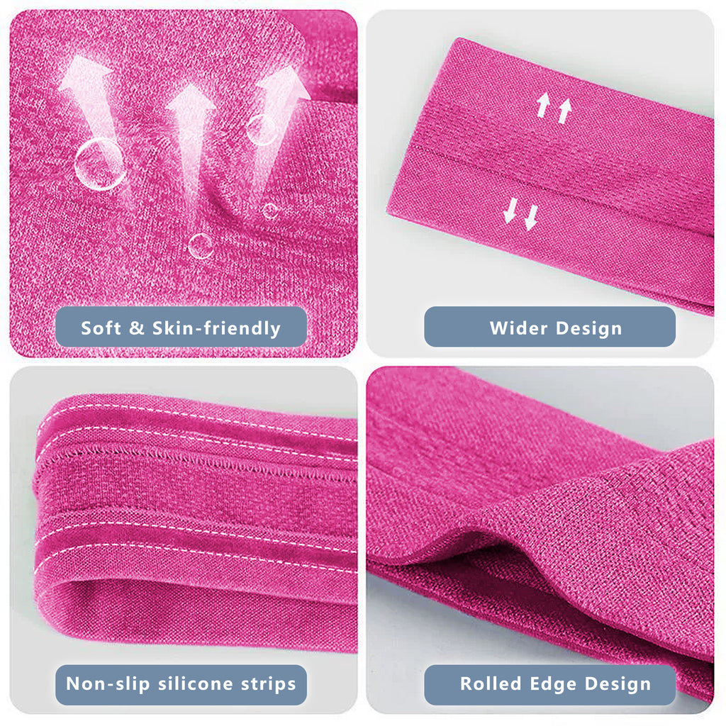 Anna-Kaci No Damage Stretchy Headbands Moisture-Wicking Quick-Dry for Sports Running Yoga Workouts Unisex