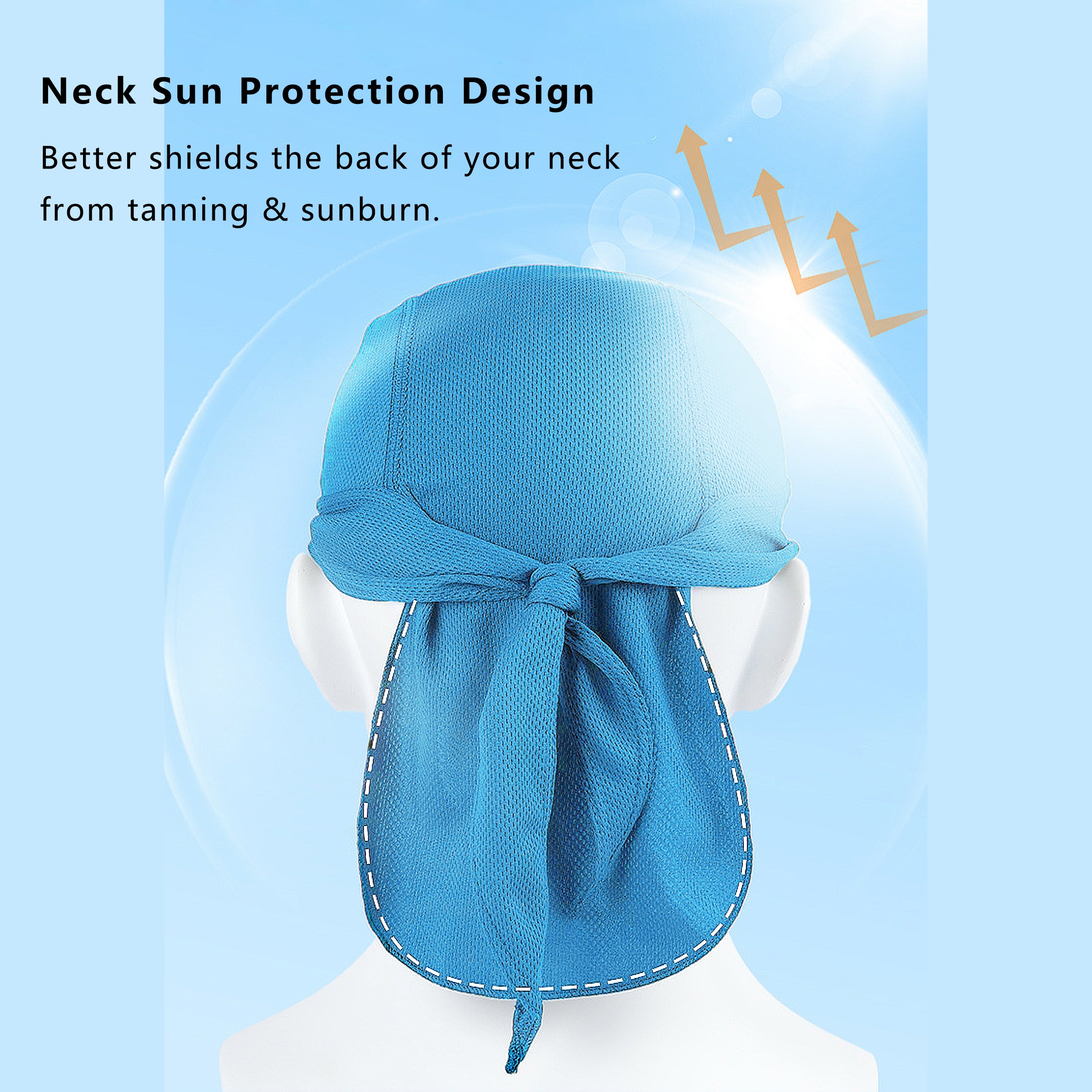 Anna-Kaci Sweat-Wicking Quick-Dry Skull Cap Cycling Hat Pirate Hat Bandana Head Wrap for Men and Women Sports