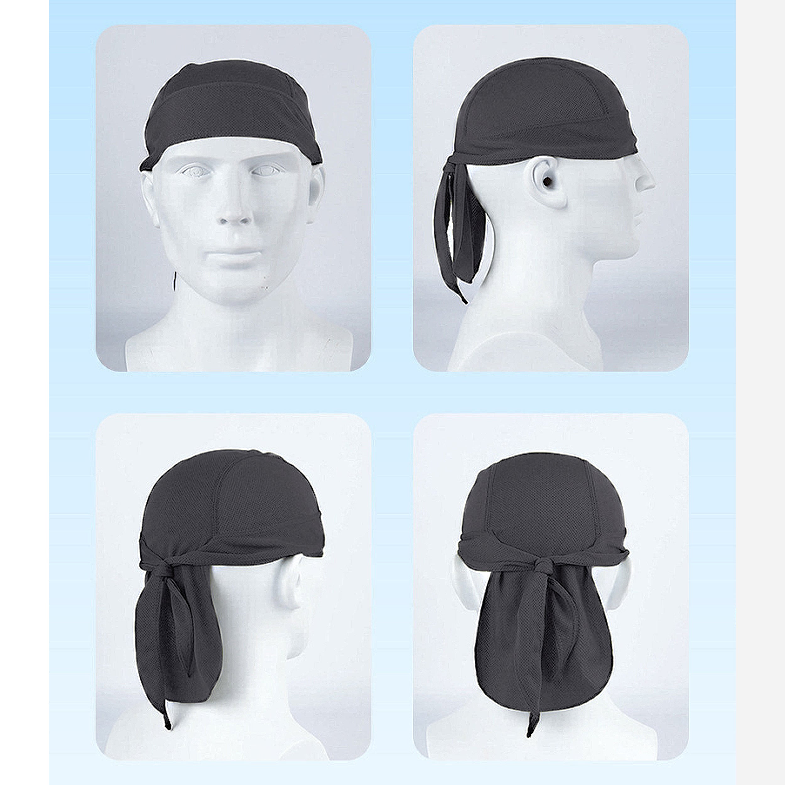 Anna-Kaci Sweat-Wicking Quick-Dry Skull Cap Cycling Hat Pirate Hat Bandana Head Wrap for Men and Women Sports