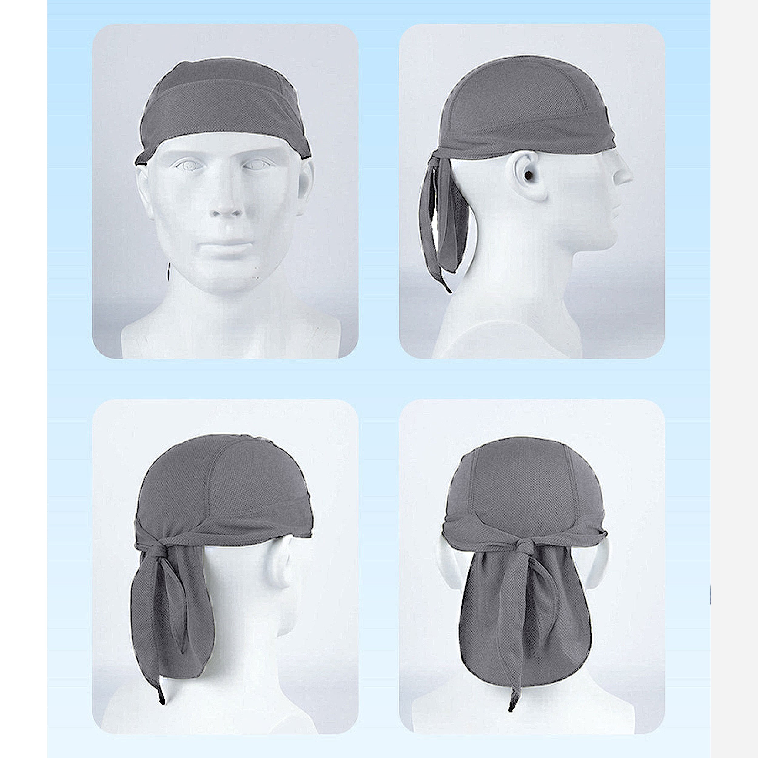 Anna-Kaci Sweat-Wicking Quick-Dry Skull Cap Cycling Hat Pirate Hat Bandana Head Wrap for Men and Women Sports