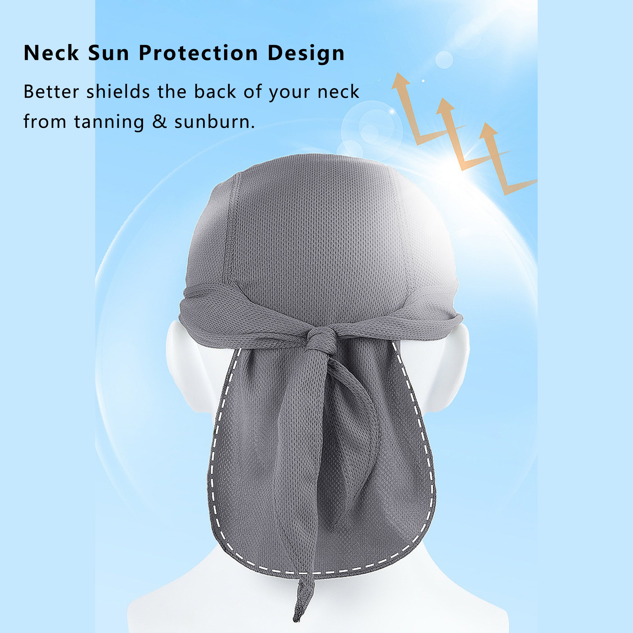 Anna-Kaci Sweat-Wicking Quick-Dry Skull Cap Cycling Hat Pirate Hat Bandana Head Wrap for Men and Women Sports