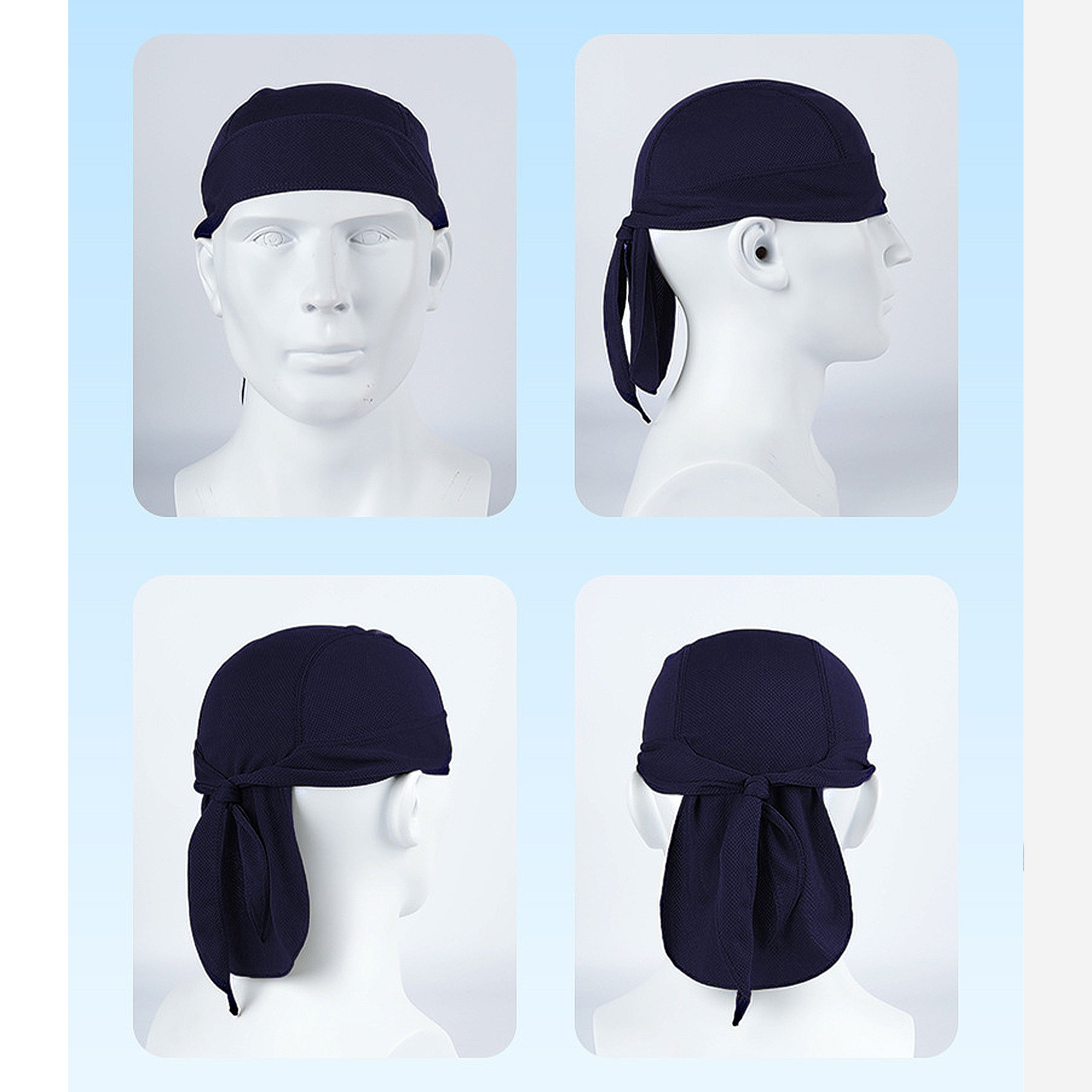 Anna-Kaci Sweat-Wicking Quick-Dry Skull Cap Cycling Hat Pirate Hat Bandana Head Wrap for Men and Women Sports