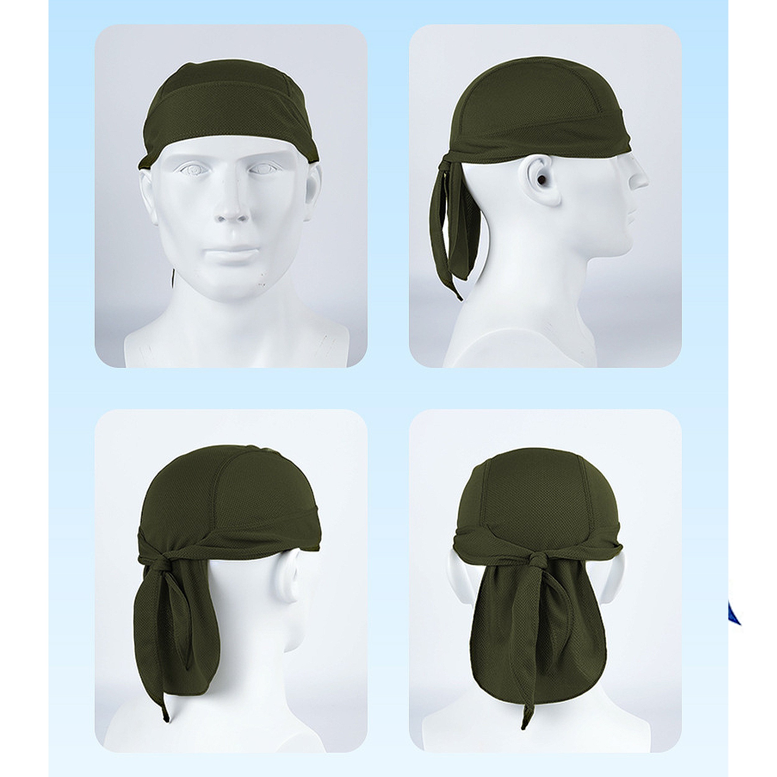 Anna-Kaci Sweat-Wicking Quick-Dry Skull Cap Cycling Hat Pirate Hat Bandana Head Wrap for Men and Women Sports
