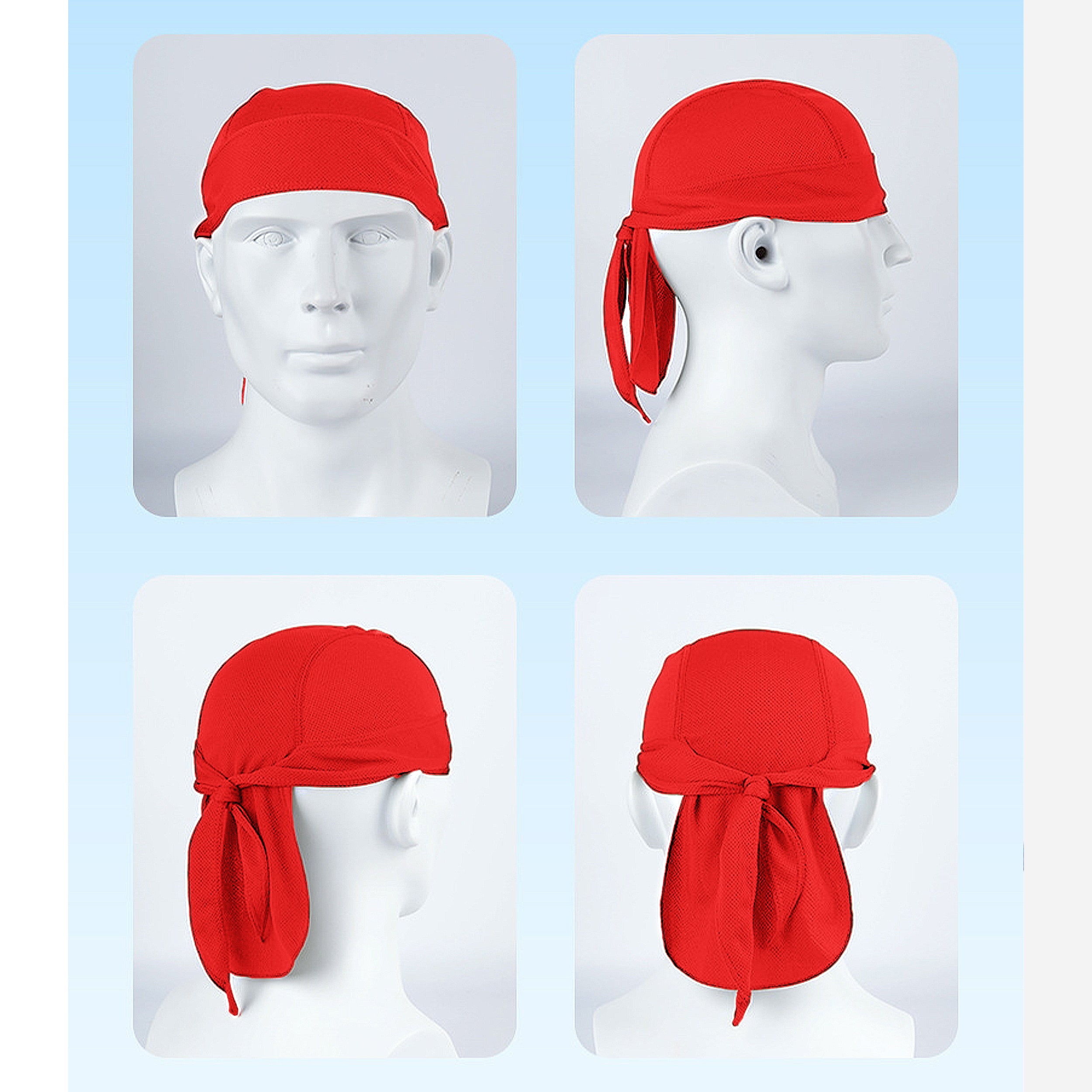 Anna-Kaci Sweat-Wicking Quick-Dry Skull Cap Cycling Hat Pirate Hat Bandana Head Wrap for Men and Women Sports