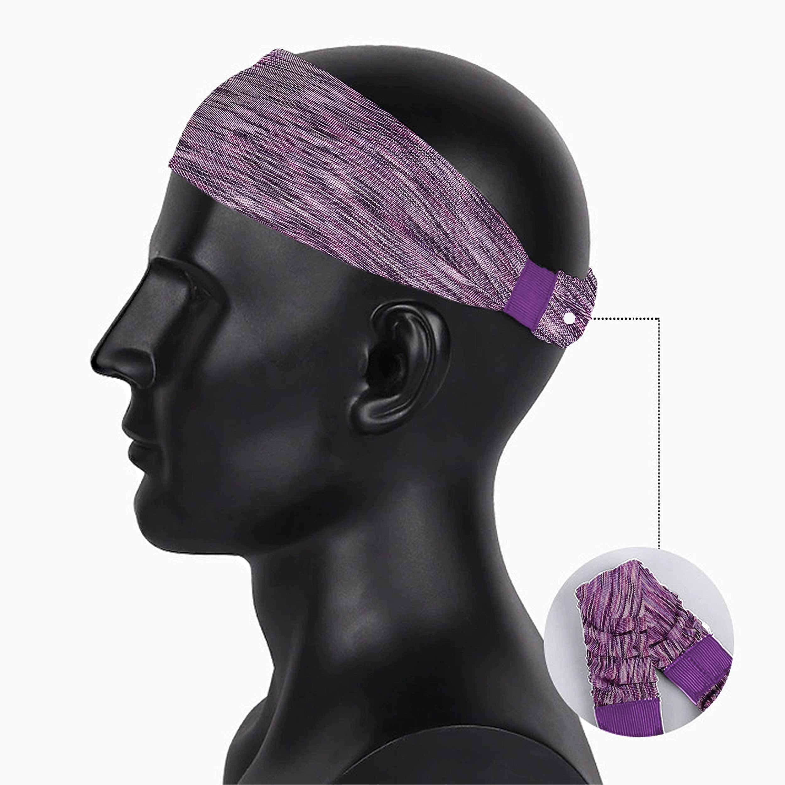 Anna-Kaci Fashion Stretchy Headbands for Sports Running Yoga Workouts Moisture-Wicking Quick-Dry Unisex