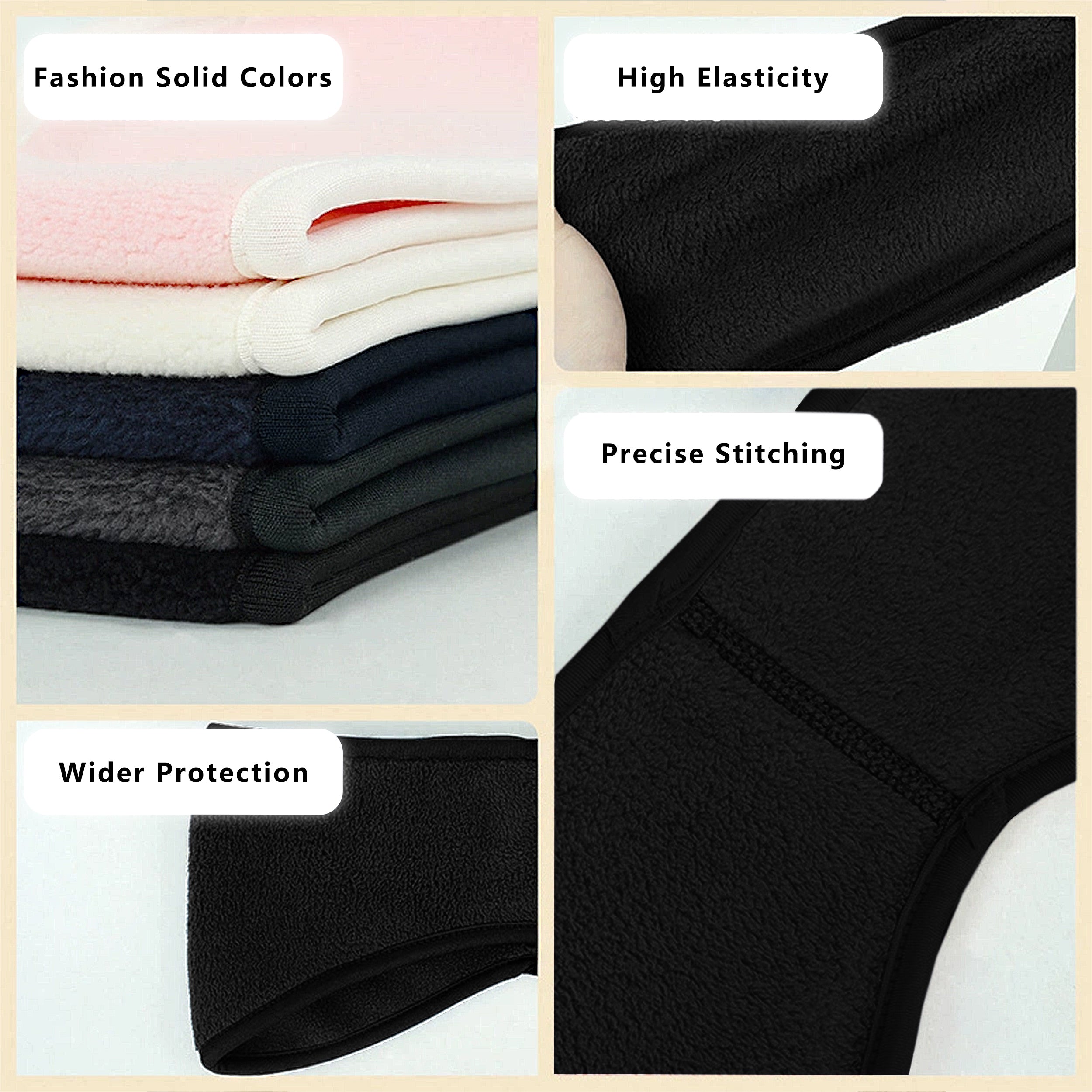 Anna-Kaci Winter Fleece Headband Ear Warmer Comfy Moisture-Wicking Windproof for Running Outdoor Activities