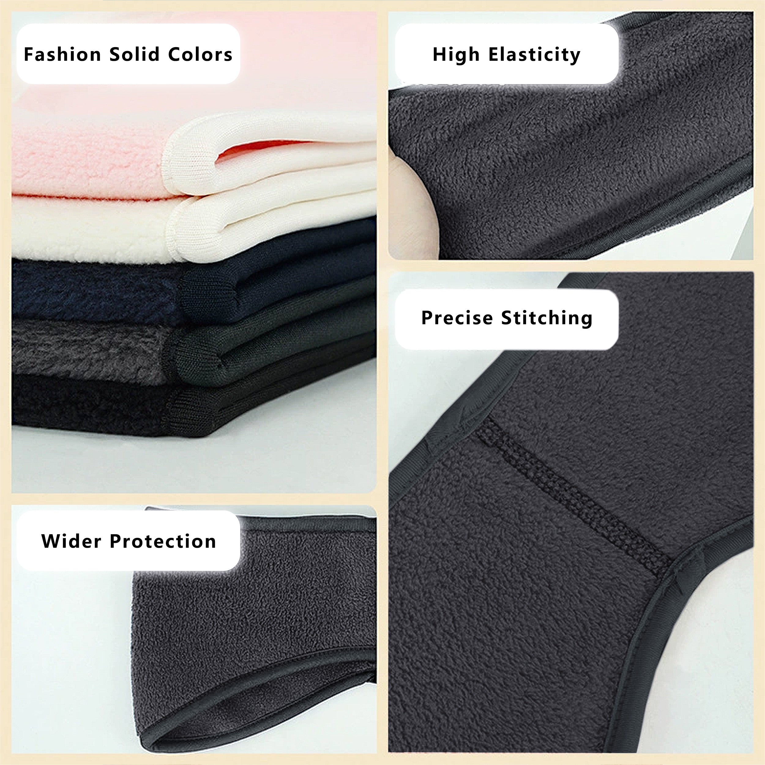 Anna-Kaci Winter Fleece Headband Ear Warmer Comfy Moisture-Wicking Windproof for Running Outdoor Activities