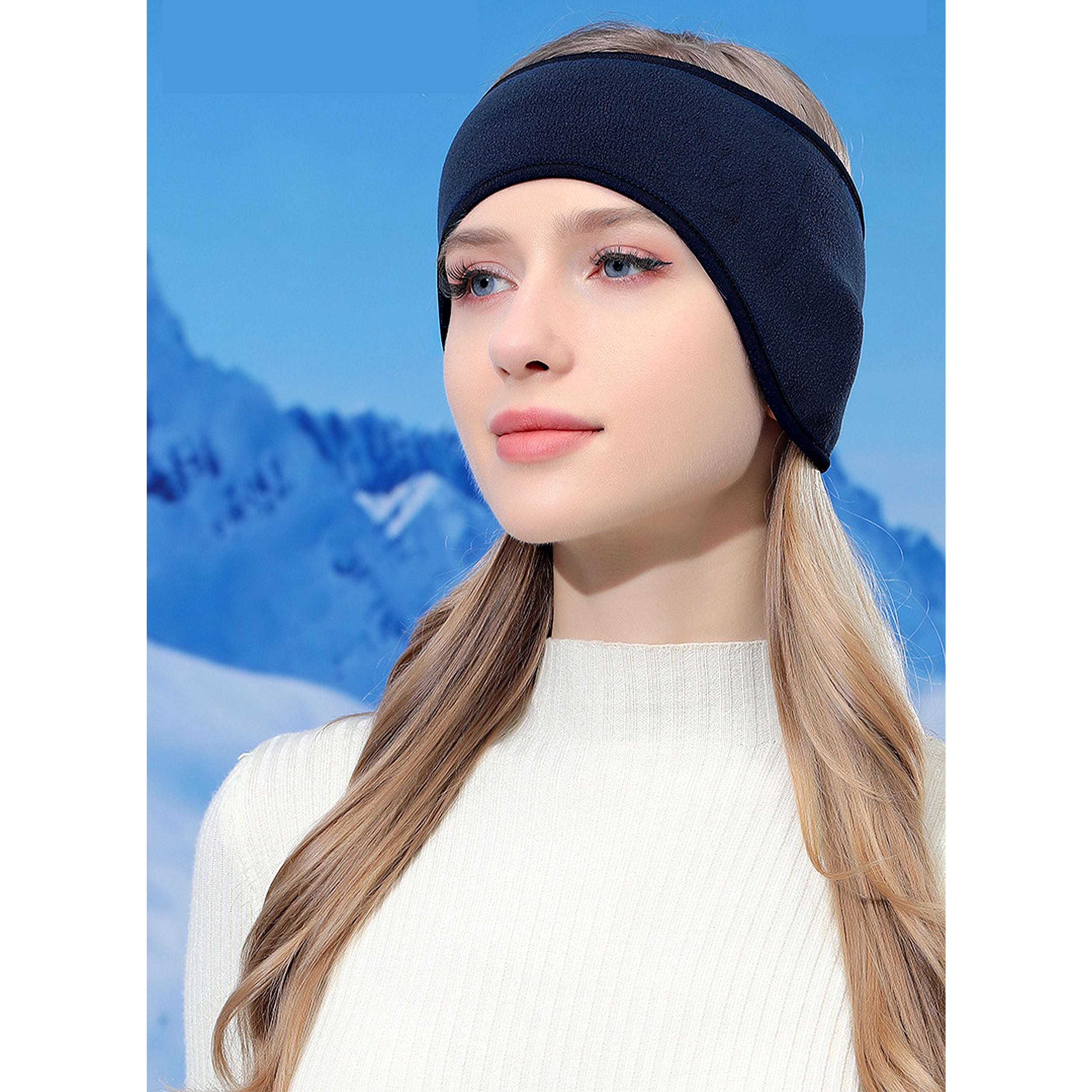 Anna-Kaci Winter Fleece Headband Ear Warmer Comfy Moisture-Wicking Windproof for Running Outdoor Activities