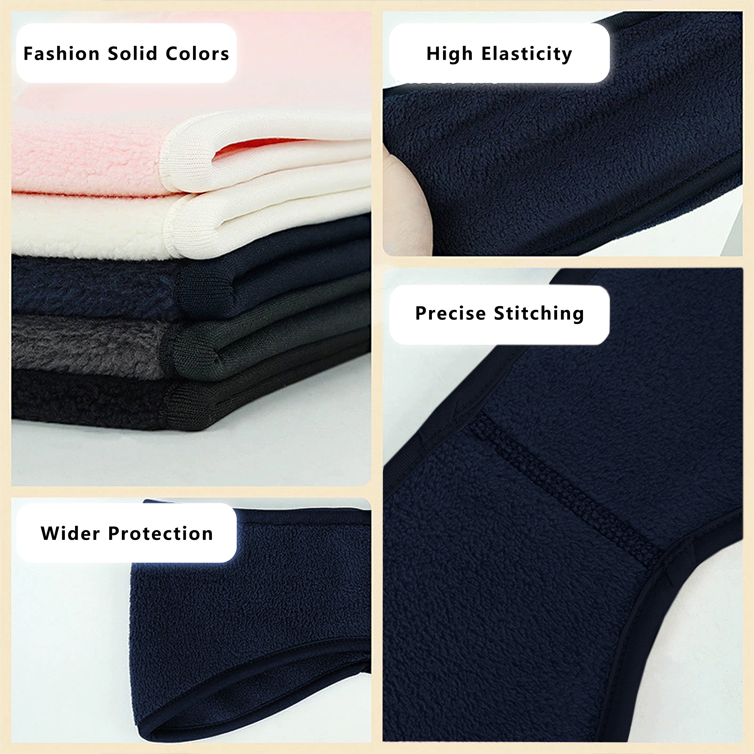 Anna-Kaci Winter Fleece Headband Ear Warmer Comfy Moisture-Wicking Windproof for Running Outdoor Activities