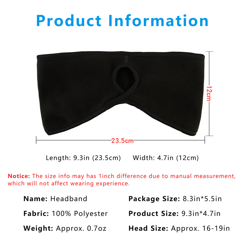 Anna-Kaci Women's Ponytail Fleece Headband Winter Ear Warmer Moisture-Wicking Windproof for Running Outdoor Sports