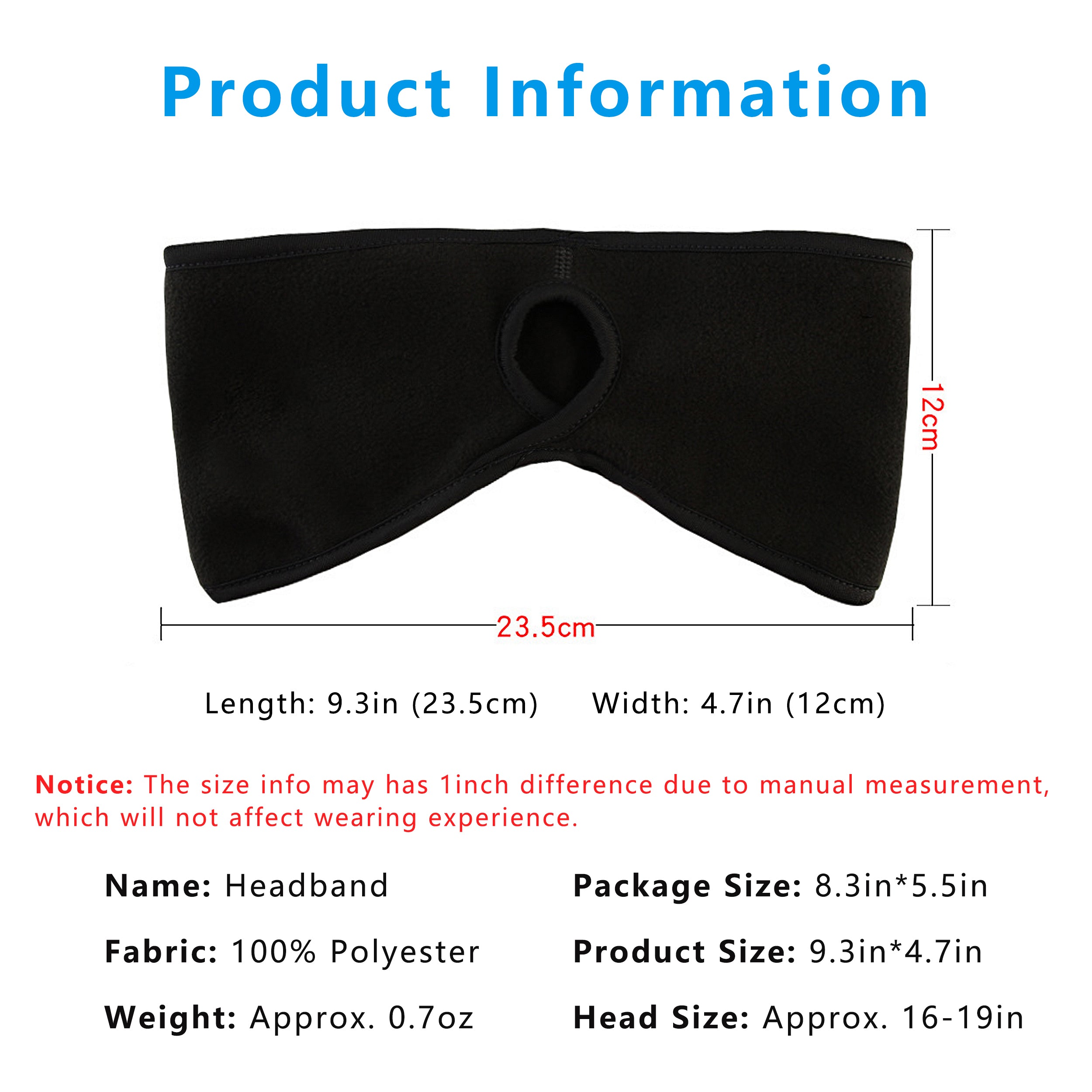 Anna-Kaci Women's Ponytail Fleece Headband Winter Ear Warmer Moisture-Wicking Windproof for Running Outdoor Sports