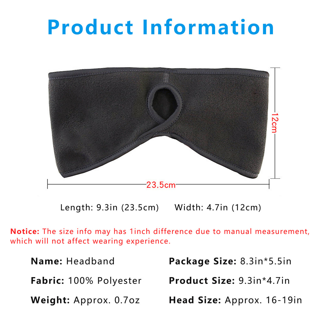 Anna-Kaci Women's Ponytail Fleece Headband Winter Ear Warmer Moisture-Wicking Windproof for Running Outdoor Sports