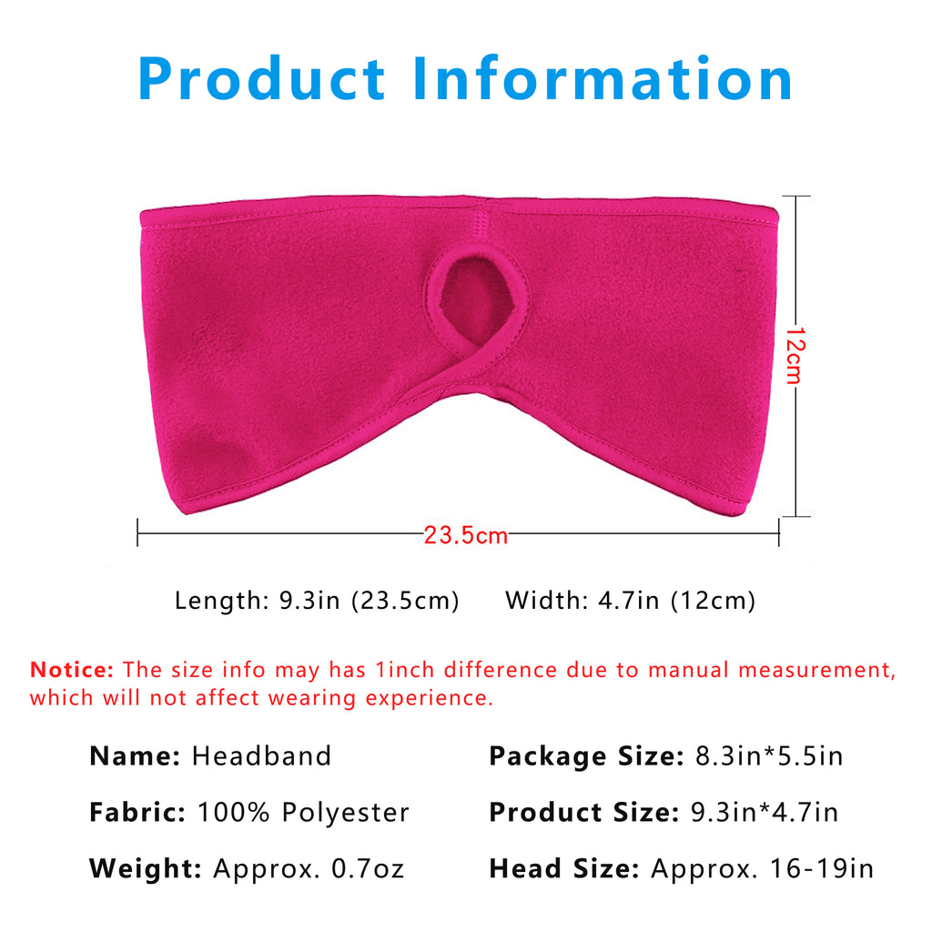 Anna-Kaci Women's Ponytail Fleece Headband Winter Ear Warmer Moisture-Wicking Windproof for Running Outdoor Sports