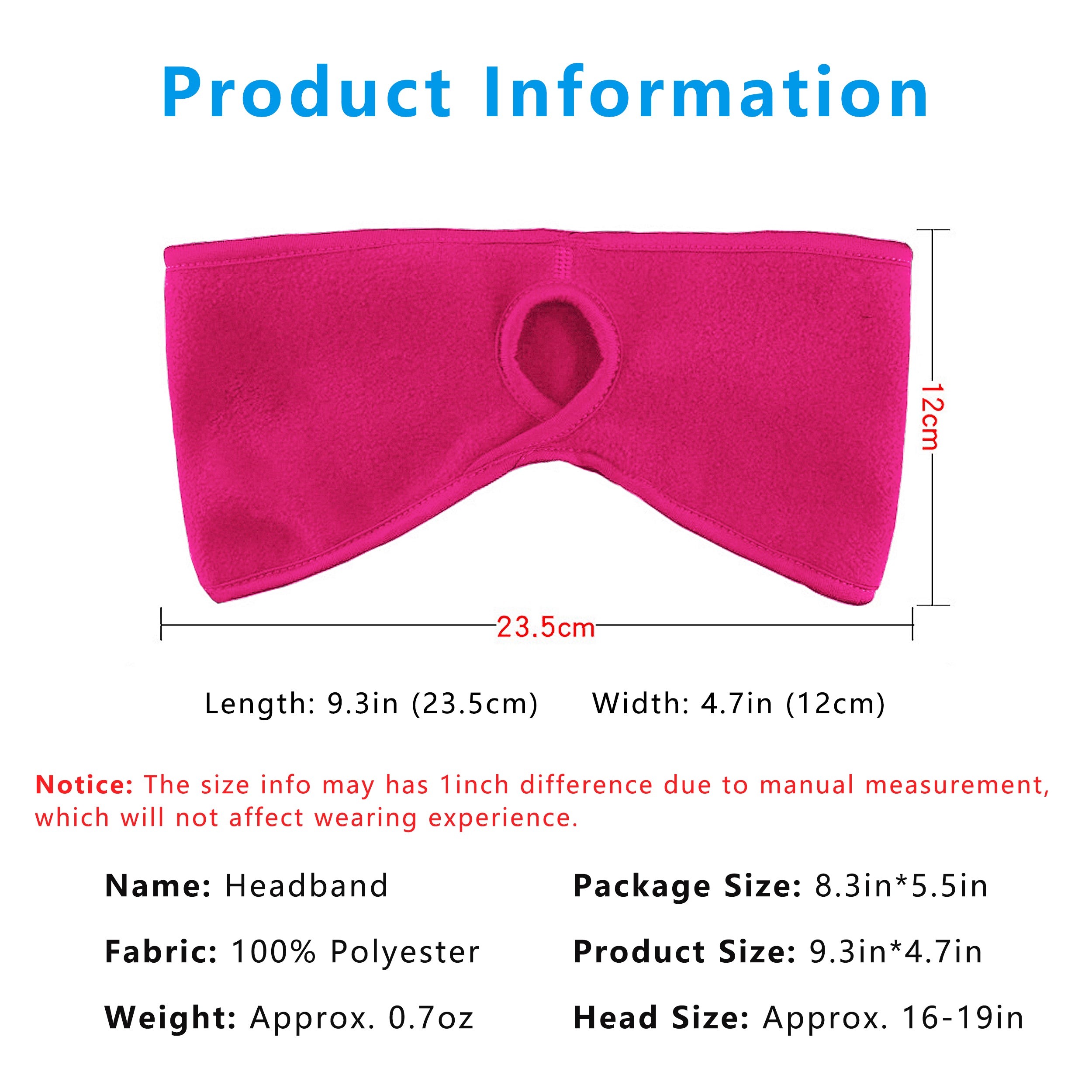 Anna-Kaci Women's Ponytail Fleece Headband Winter Ear Warmer Moisture-Wicking Windproof for Running Outdoor Sports