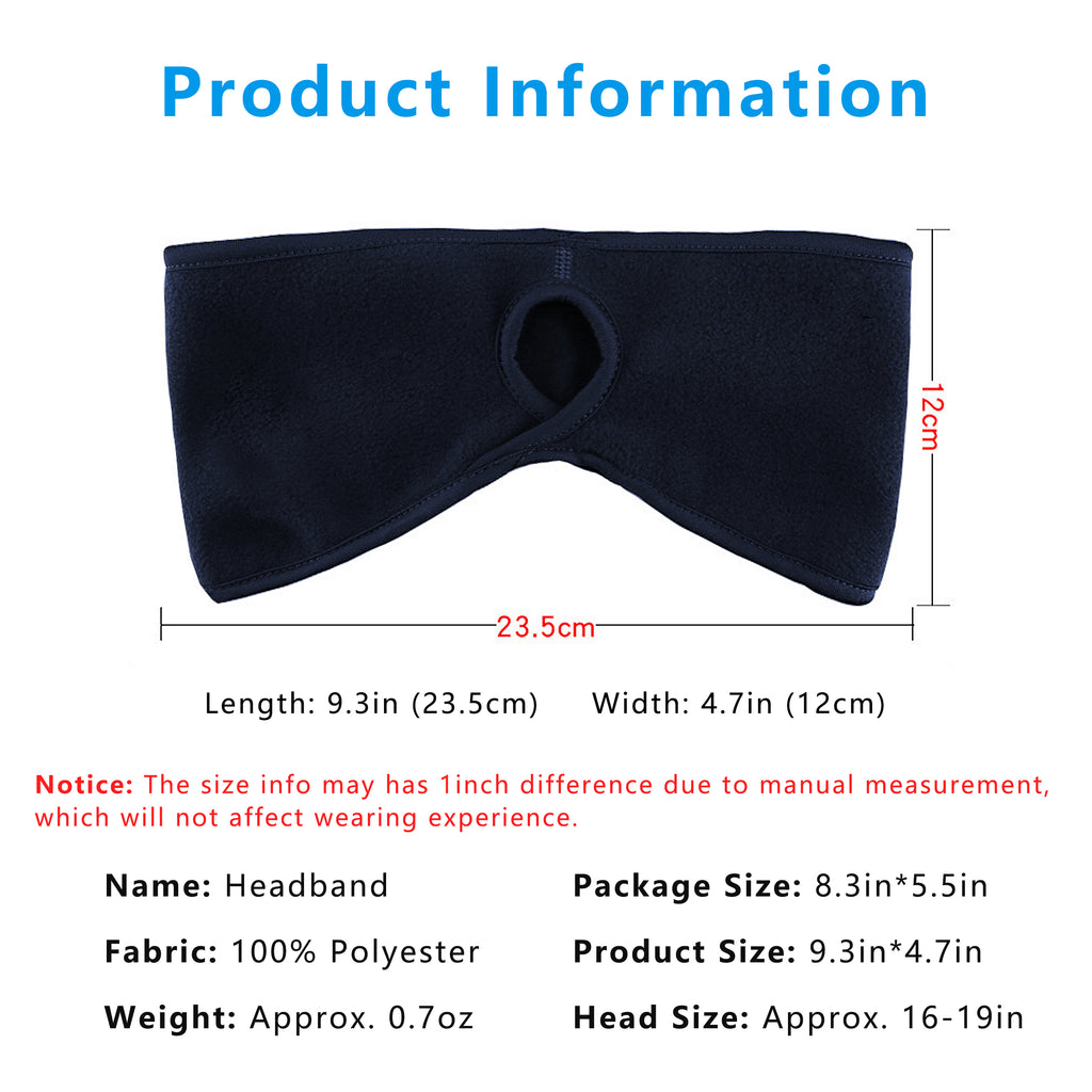 Anna-Kaci Women's Ponytail Fleece Headband Winter Ear Warmer Moisture-Wicking Windproof for Running Outdoor Sports