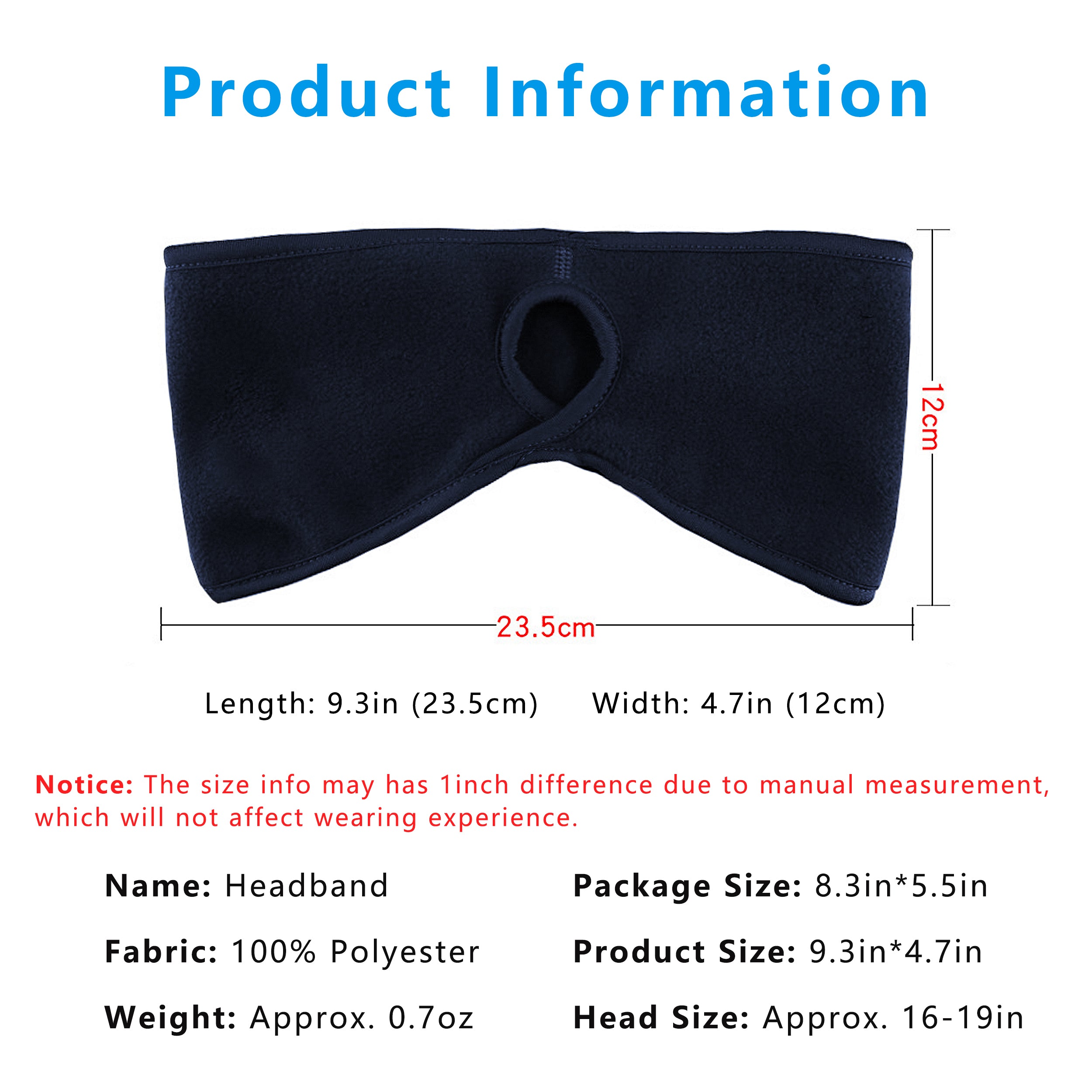 Anna-Kaci Women's Ponytail Fleece Headband Winter Ear Warmer Moisture-Wicking Windproof for Running Outdoor Sports