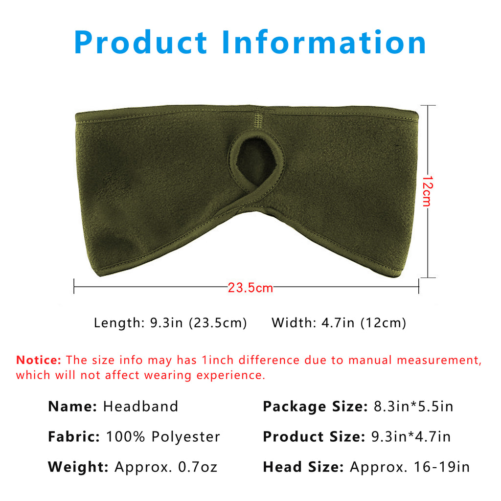 Anna-Kaci Women's Ponytail Fleece Headband Winter Ear Warmer Moisture-Wicking Windproof for Running Outdoor Sports