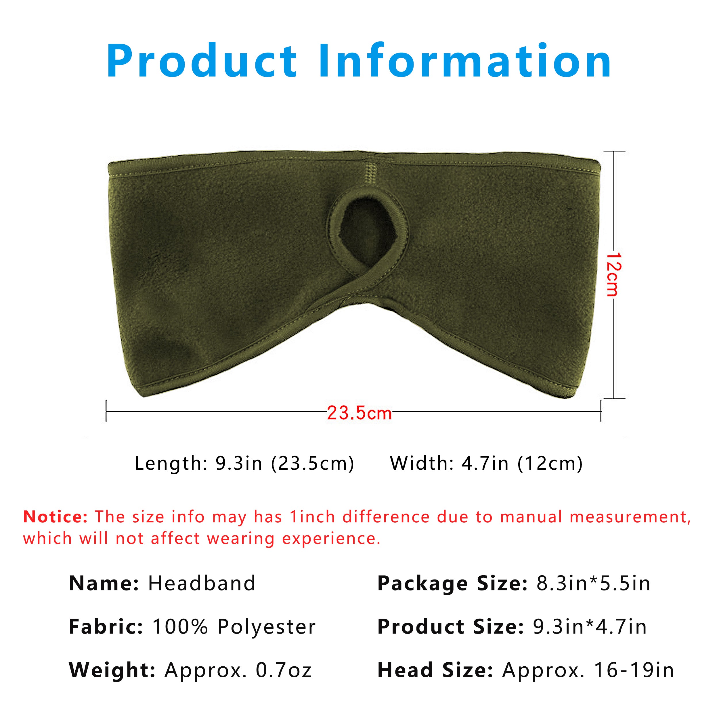 Anna-Kaci Women's Ponytail Fleece Headband Winter Ear Warmer Moisture-Wicking Windproof for Running Outdoor Sports