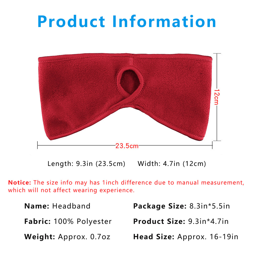 Anna-Kaci Women's Ponytail Fleece Headband Winter Ear Warmer Moisture-Wicking Windproof for Running Outdoor Sports