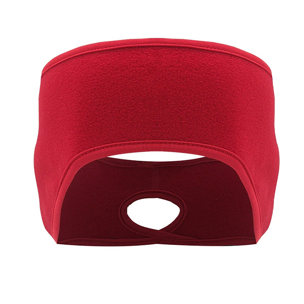 Anna-Kaci Women's Ponytail Fleece Headband Winter Ear Warmer Moisture-Wicking Windproof for Running Outdoor Sports