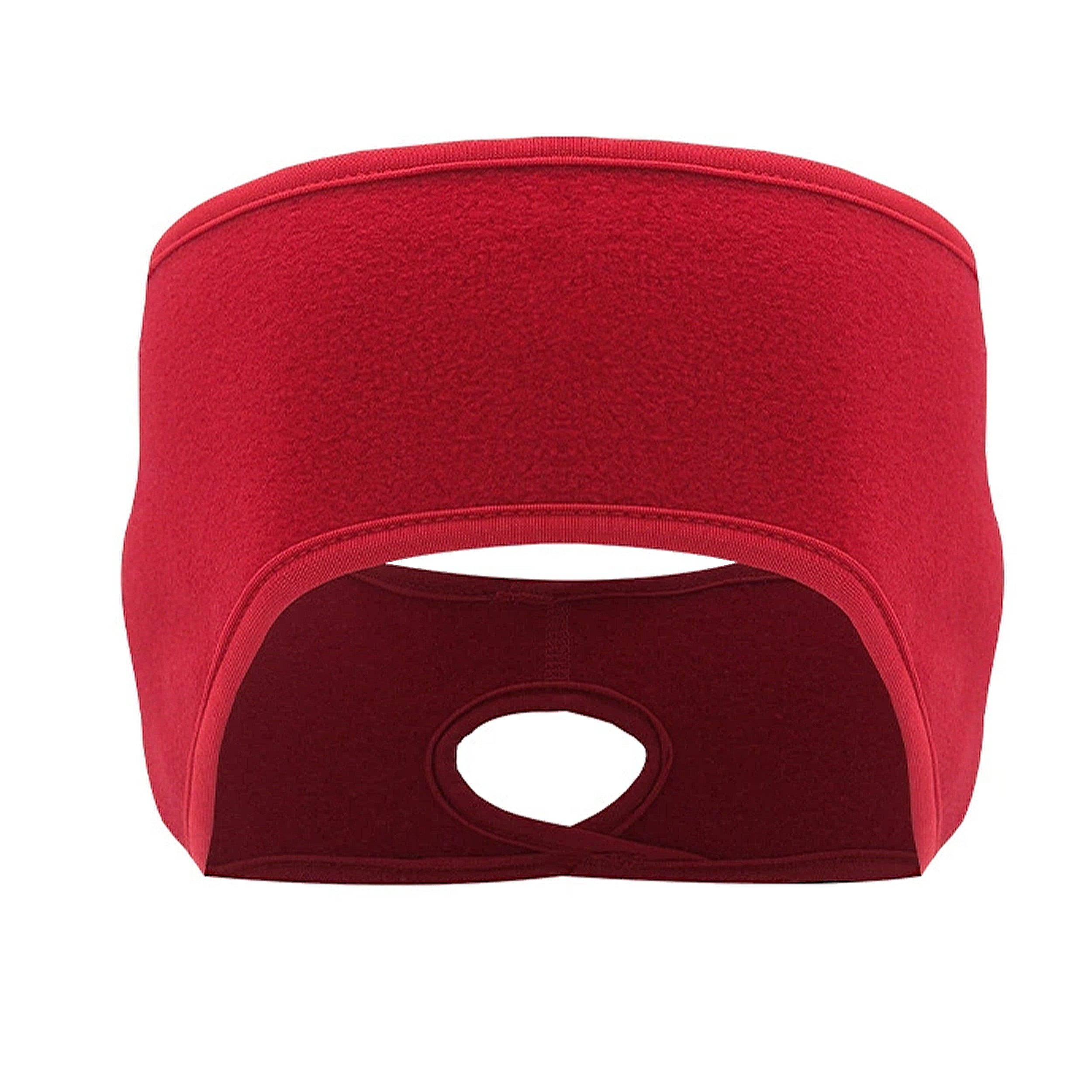 Anna-Kaci Women's Ponytail Fleece Headband Winter Ear Warmer Moisture-Wicking Windproof for Running Outdoor Sports