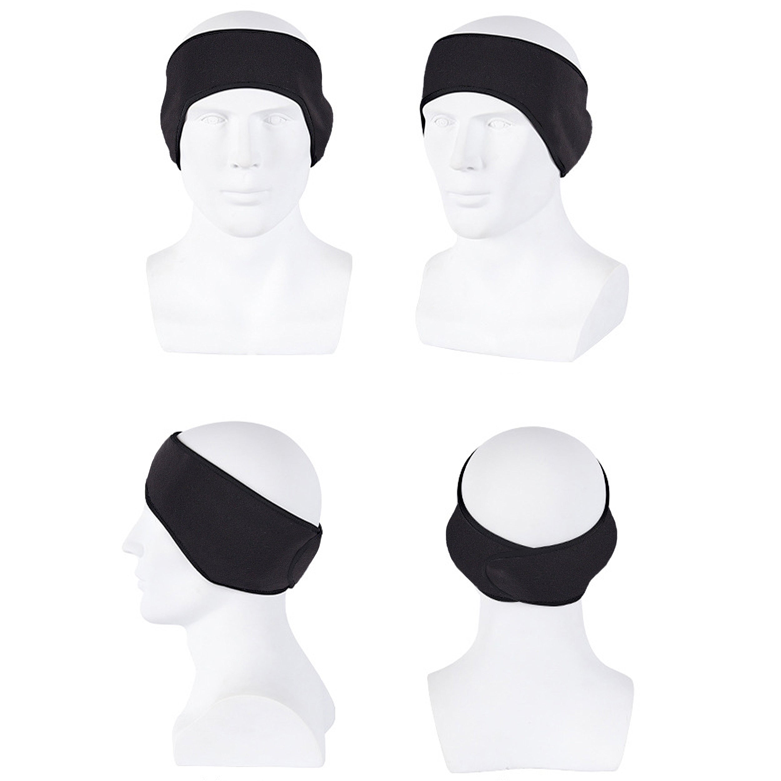 Anna-Kaci Winter Fleece Headband Adjustable Stretchy Ear Warmer Full Cover Sweatband Unisex - Velcro Design