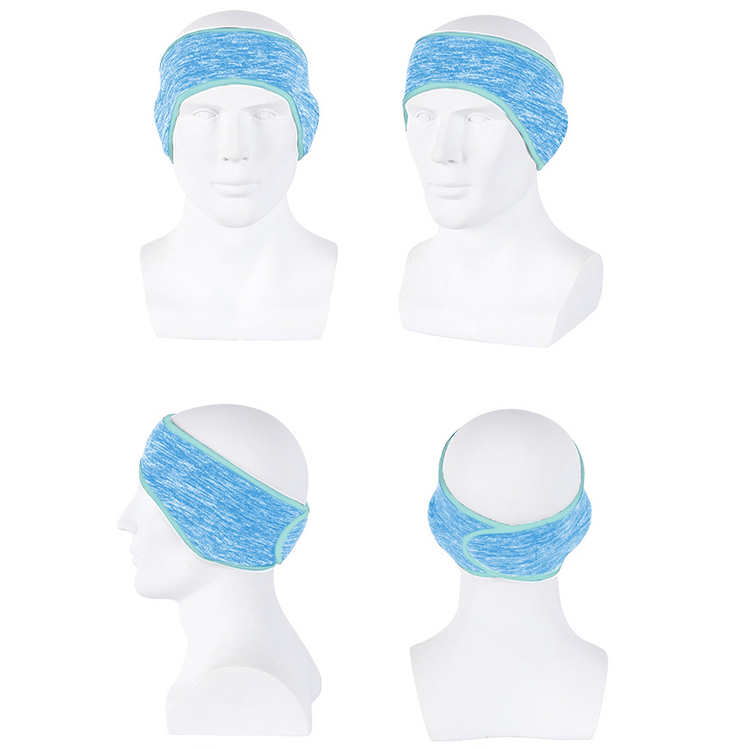Anna-Kaci Winter Fleece Headband Adjustable Stretchy Ear Warmer Full Cover Sweatband Unisex - Velcro Design