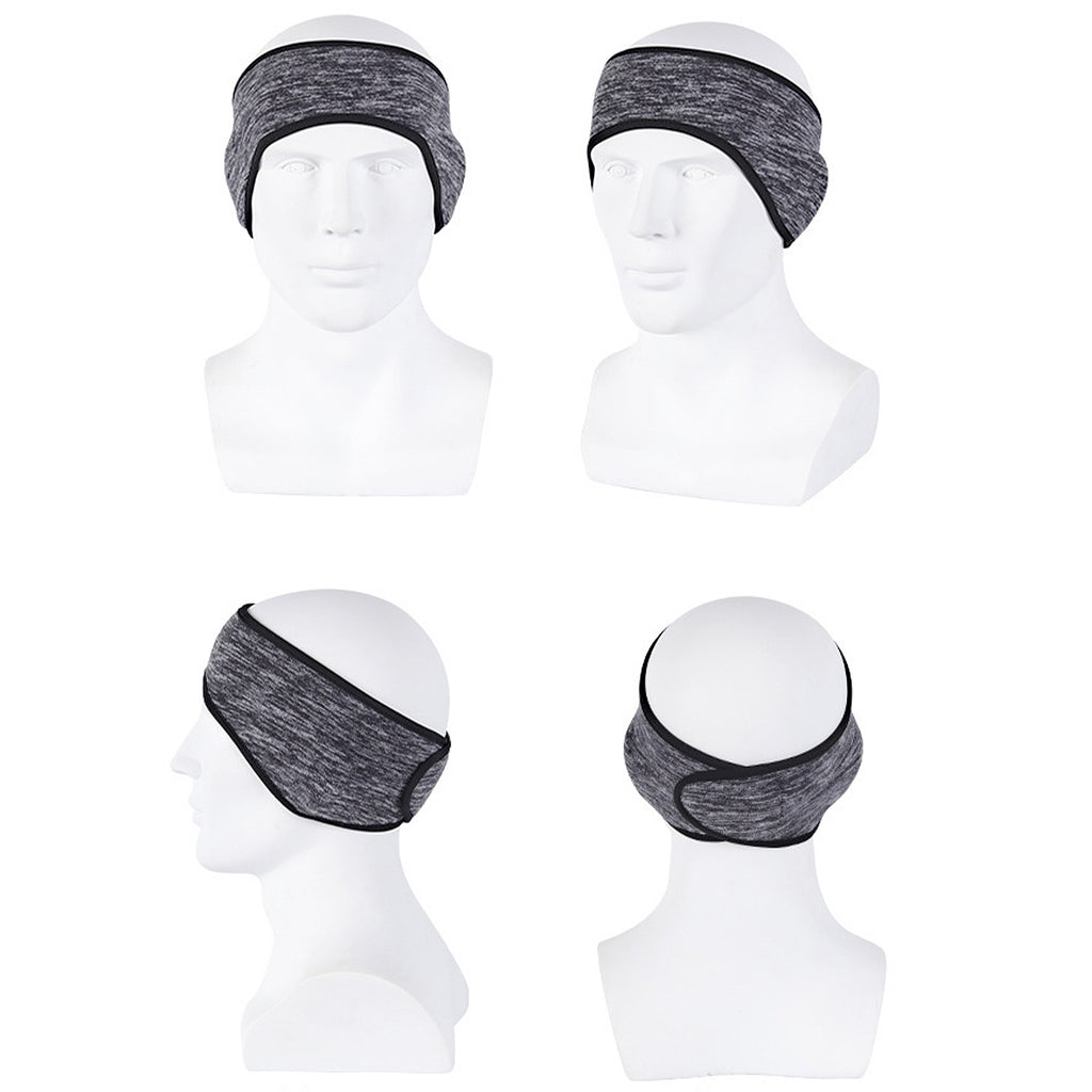 Anna-Kaci Winter Fleece Headband Adjustable Stretchy Ear Warmer Full Cover Sweatband Unisex - Velcro Design