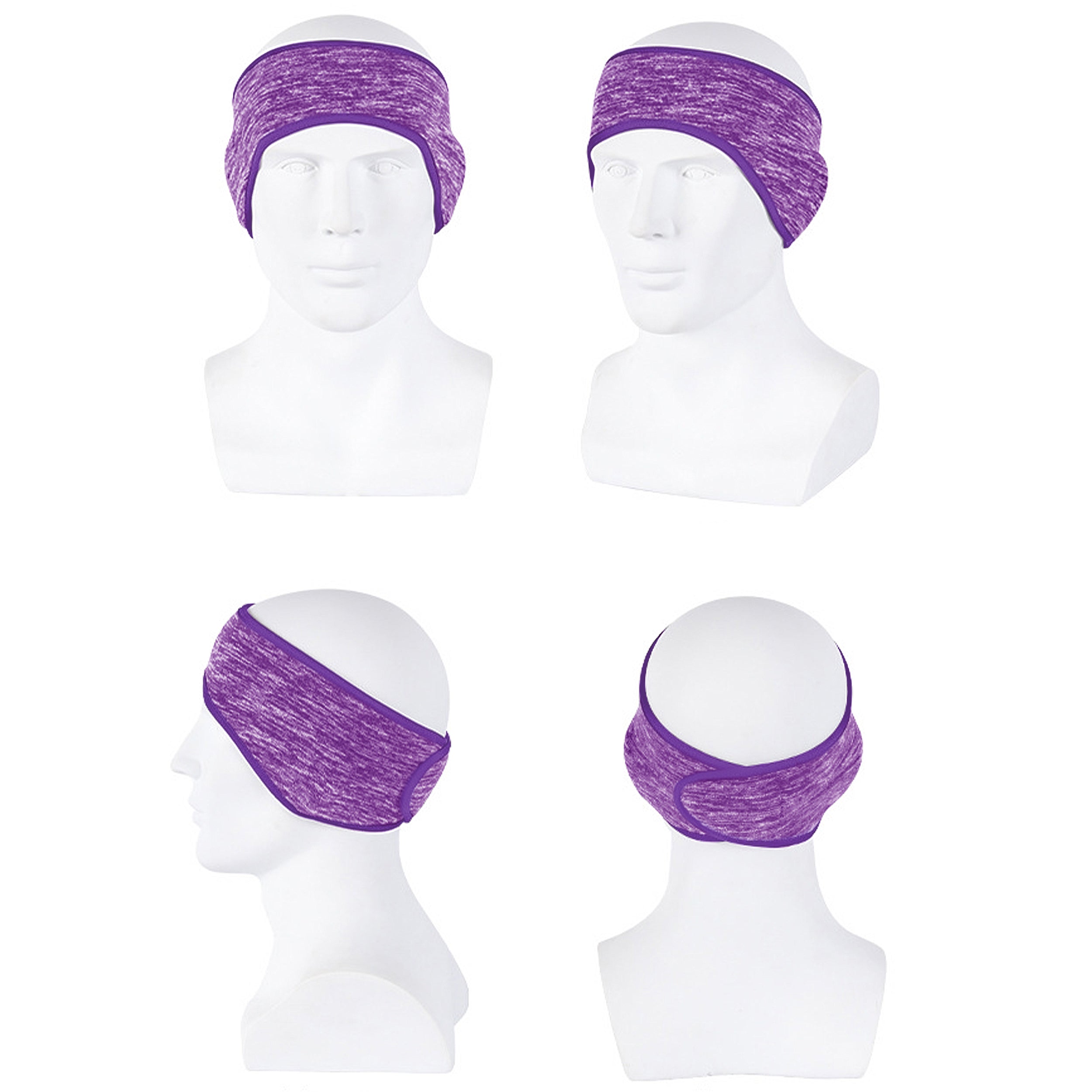Anna-Kaci Winter Fleece Headband Adjustable Stretchy Ear Warmer Full Cover Sweatband Unisex - Velcro Design