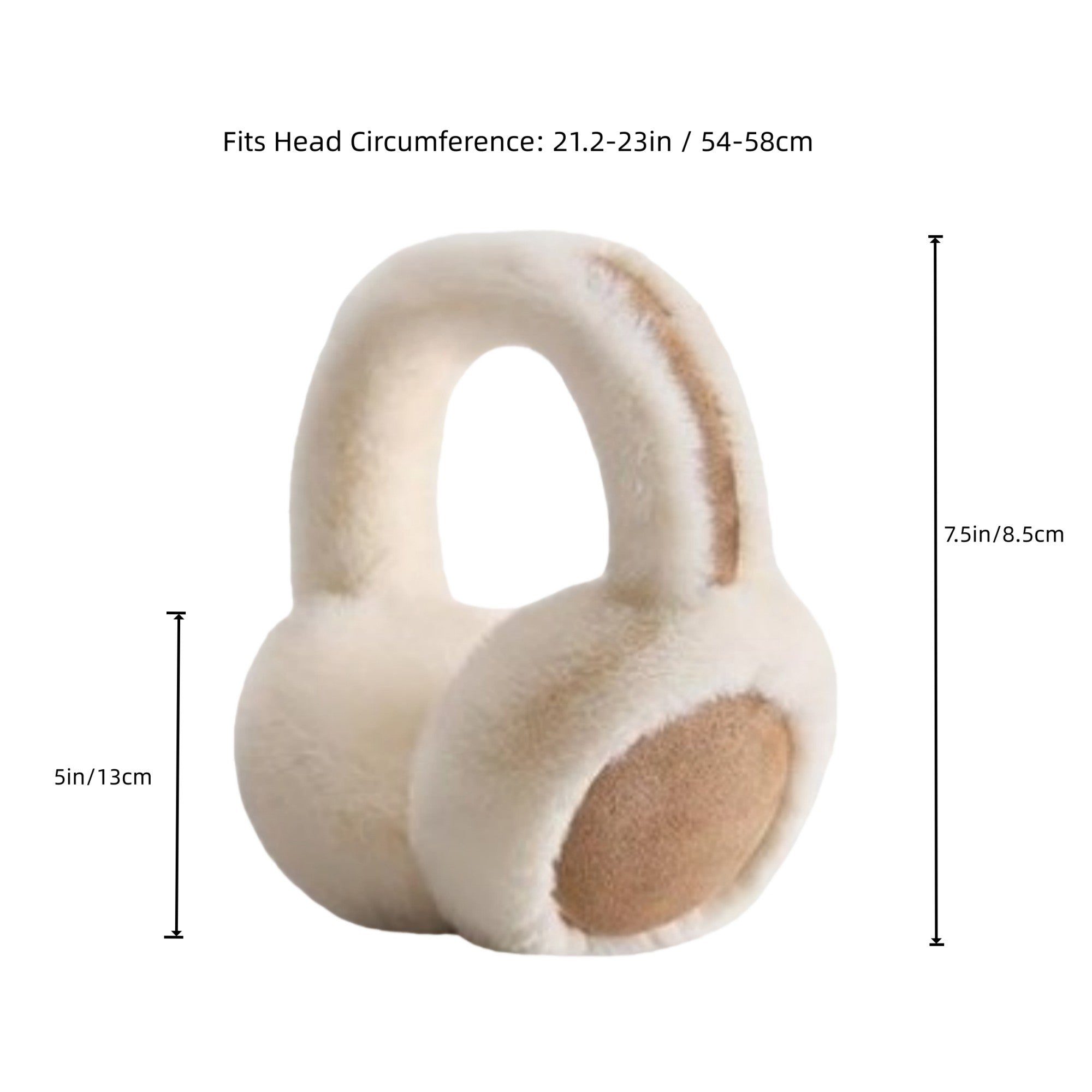 Anna-Kaci Women's Plush Faux Fur Earmuffs with Foldable Design and Soft Cushioned Ear Pads for Cold Weather Comfort