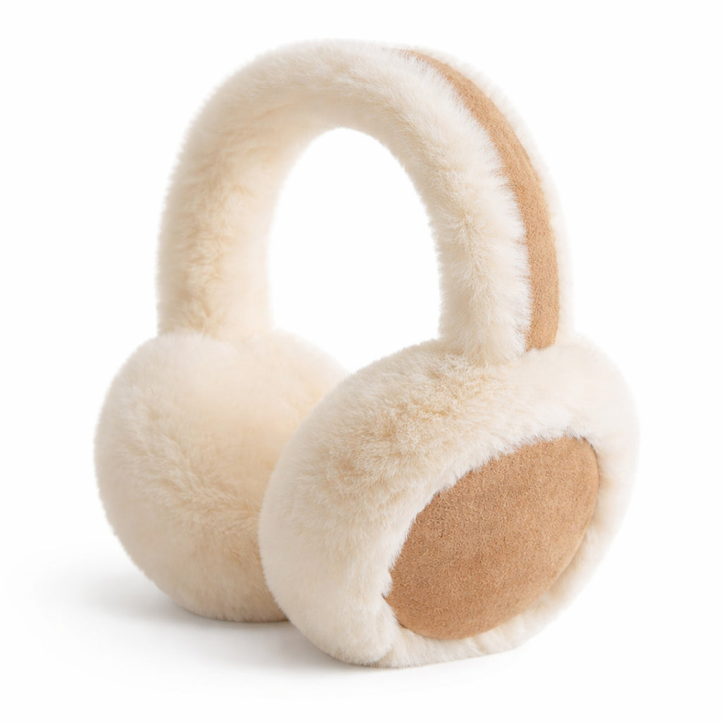 Anna-Kaci Women's Plush Faux Fur Earmuffs with Foldable Design and Soft Cushioned Ear Pads for Cold Weather Comfort
