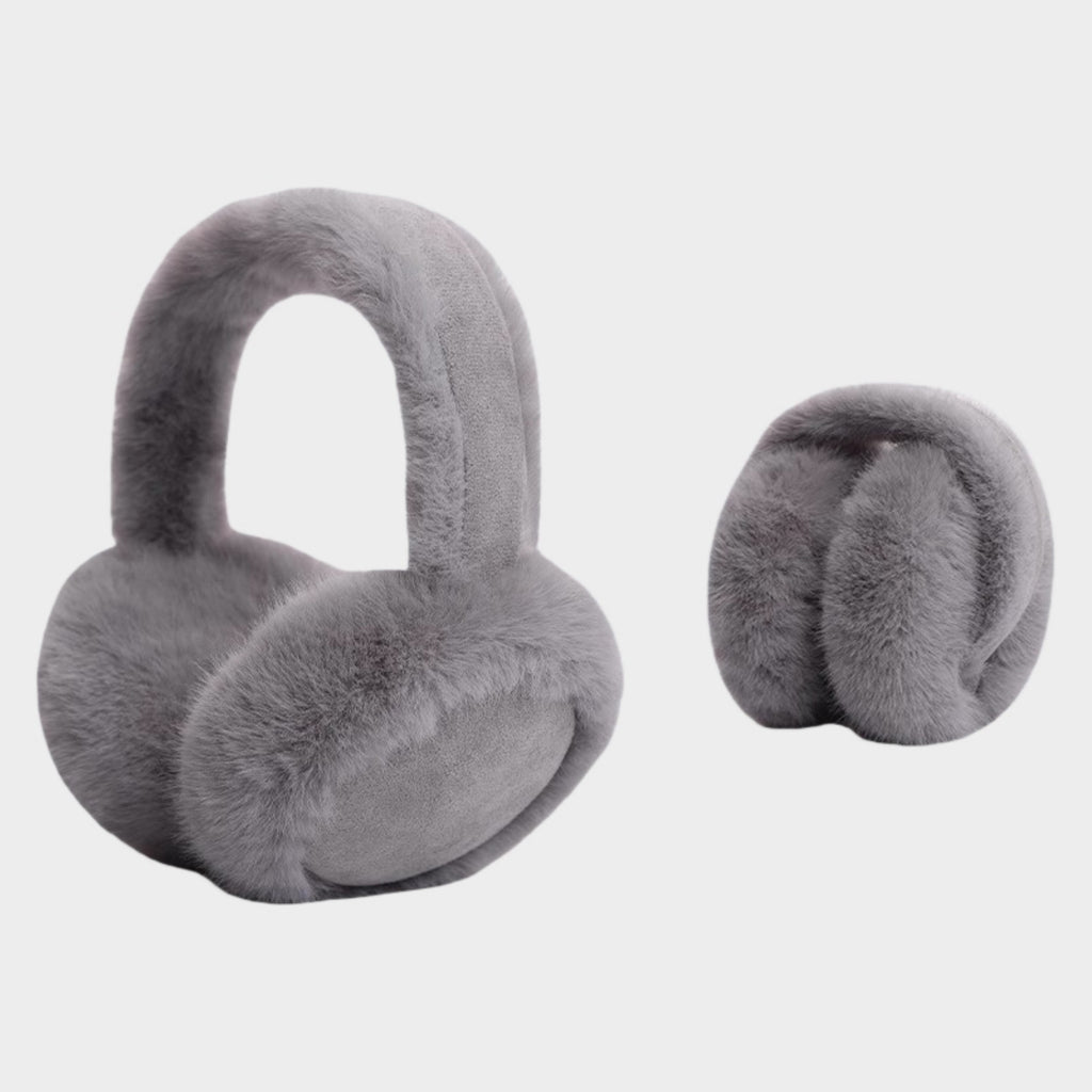 Anna-Kaci Women's Plush Faux Fur Earmuffs with Foldable Design and Soft Cushioned Ear Pads for Cold Weather Comfort