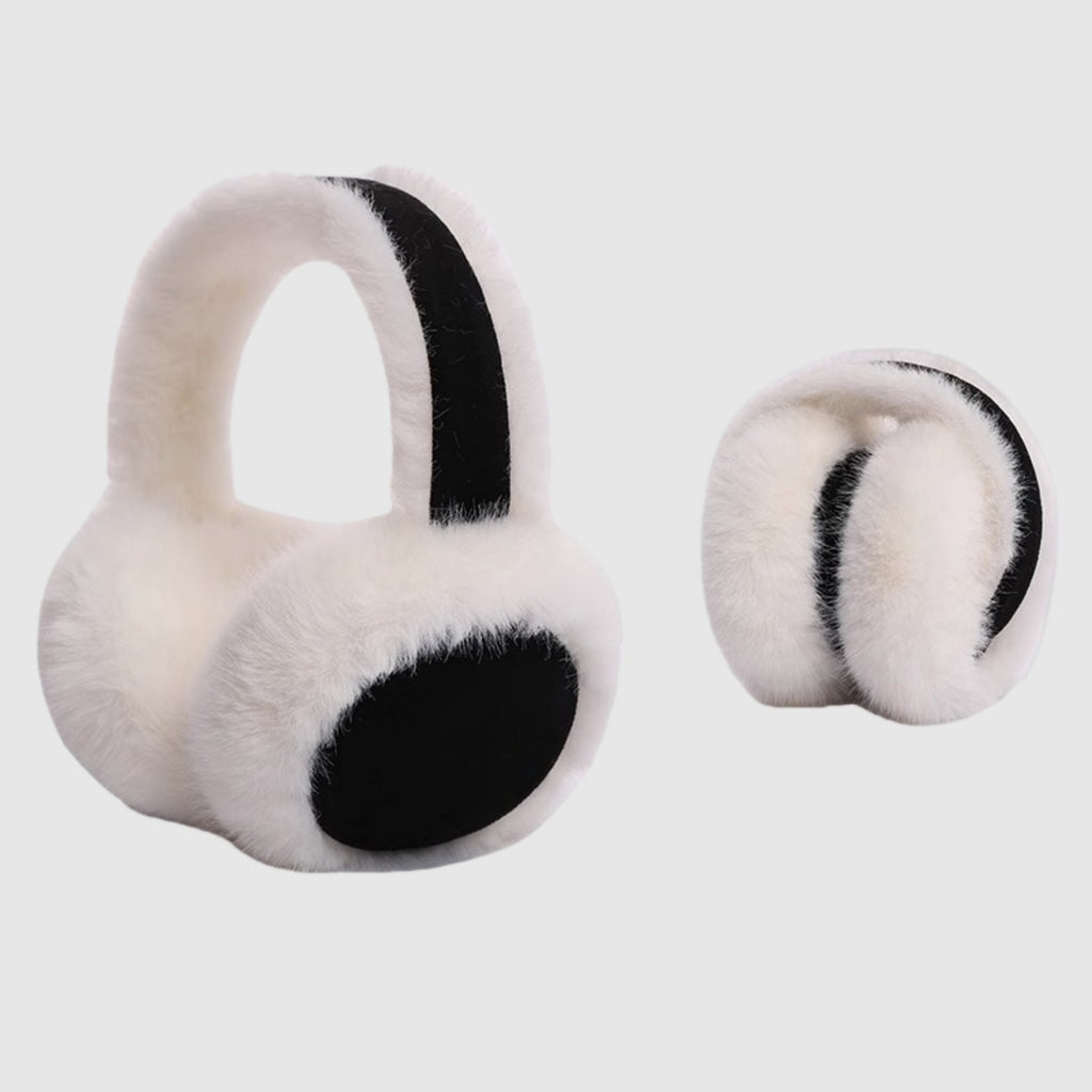 Anna-Kaci Women's Plush Faux Fur Earmuffs with Foldable Design and Soft Cushioned Ear Pads for Cold Weather Comfort