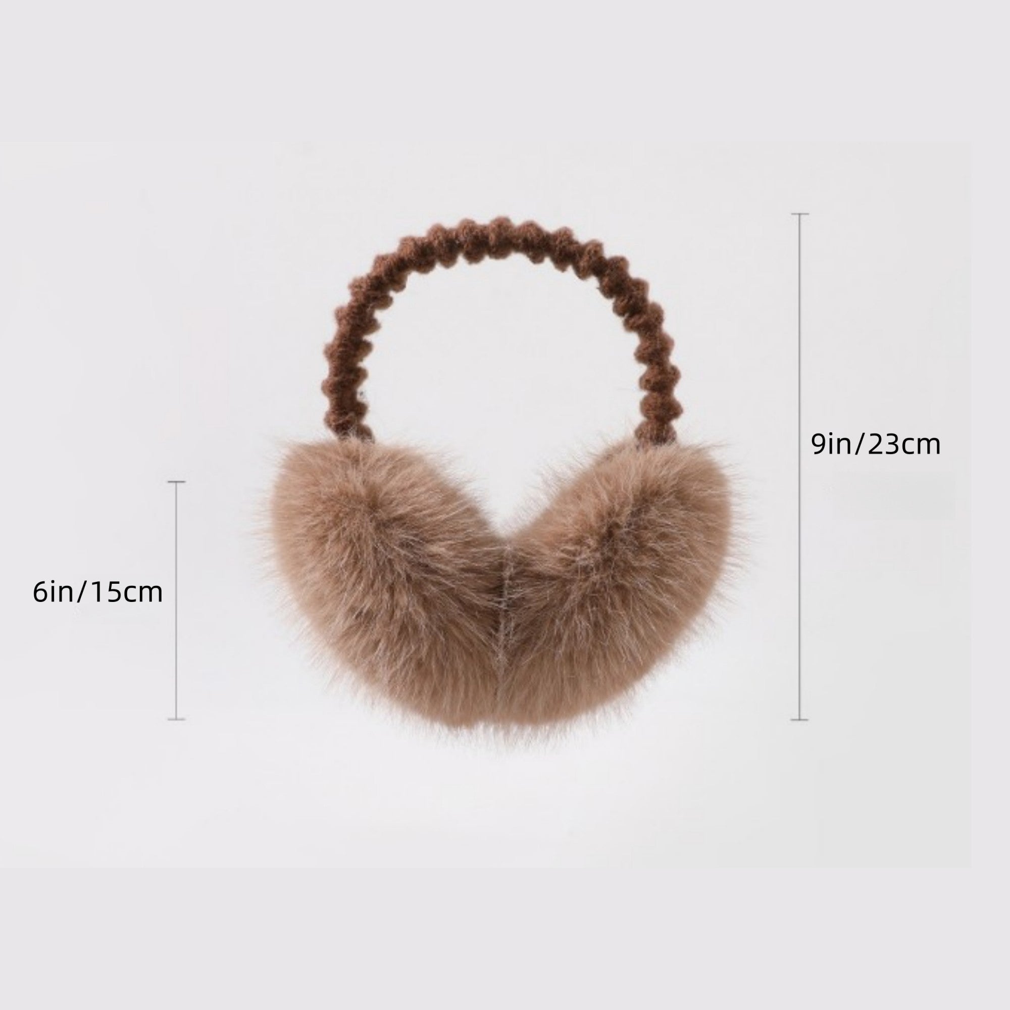 Anna-Kaci Women's Plush Faux Fur Foldable Earmuffs with Elastic Headband and Cushioned Ear Covers
