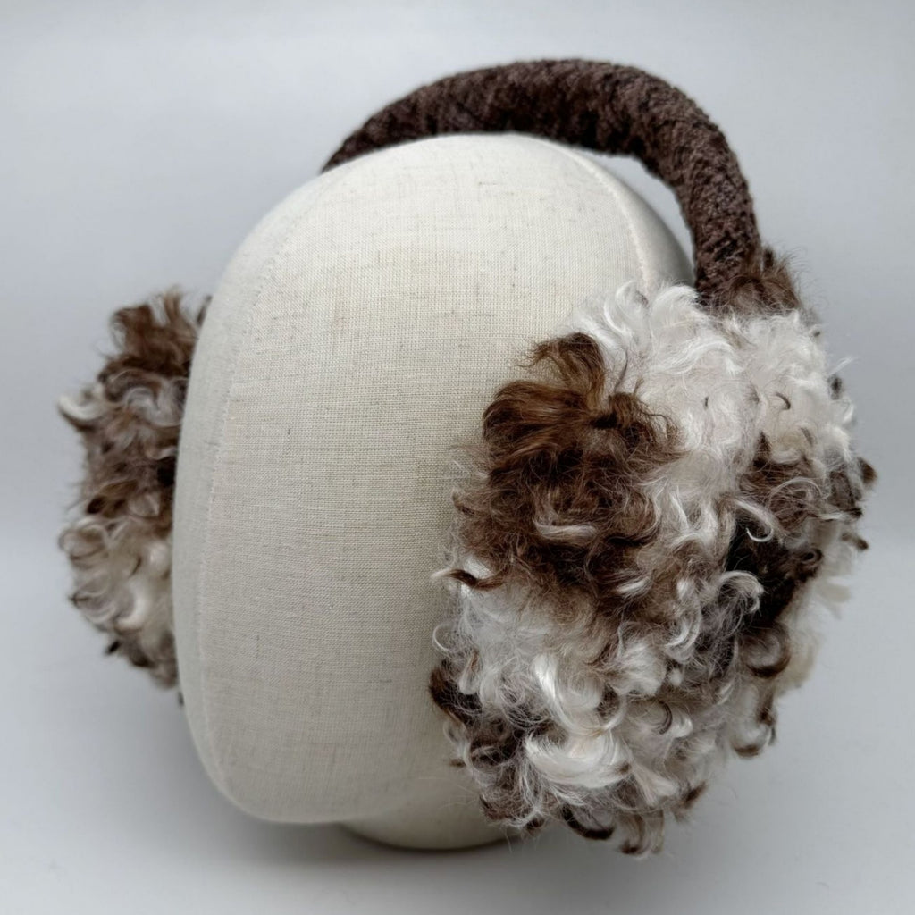 Anna-Kaci Women's High Pile Faux Shearling Foldable Earmuffs with Plush Cushioned Ear Covers and Soft Wrapped Headband